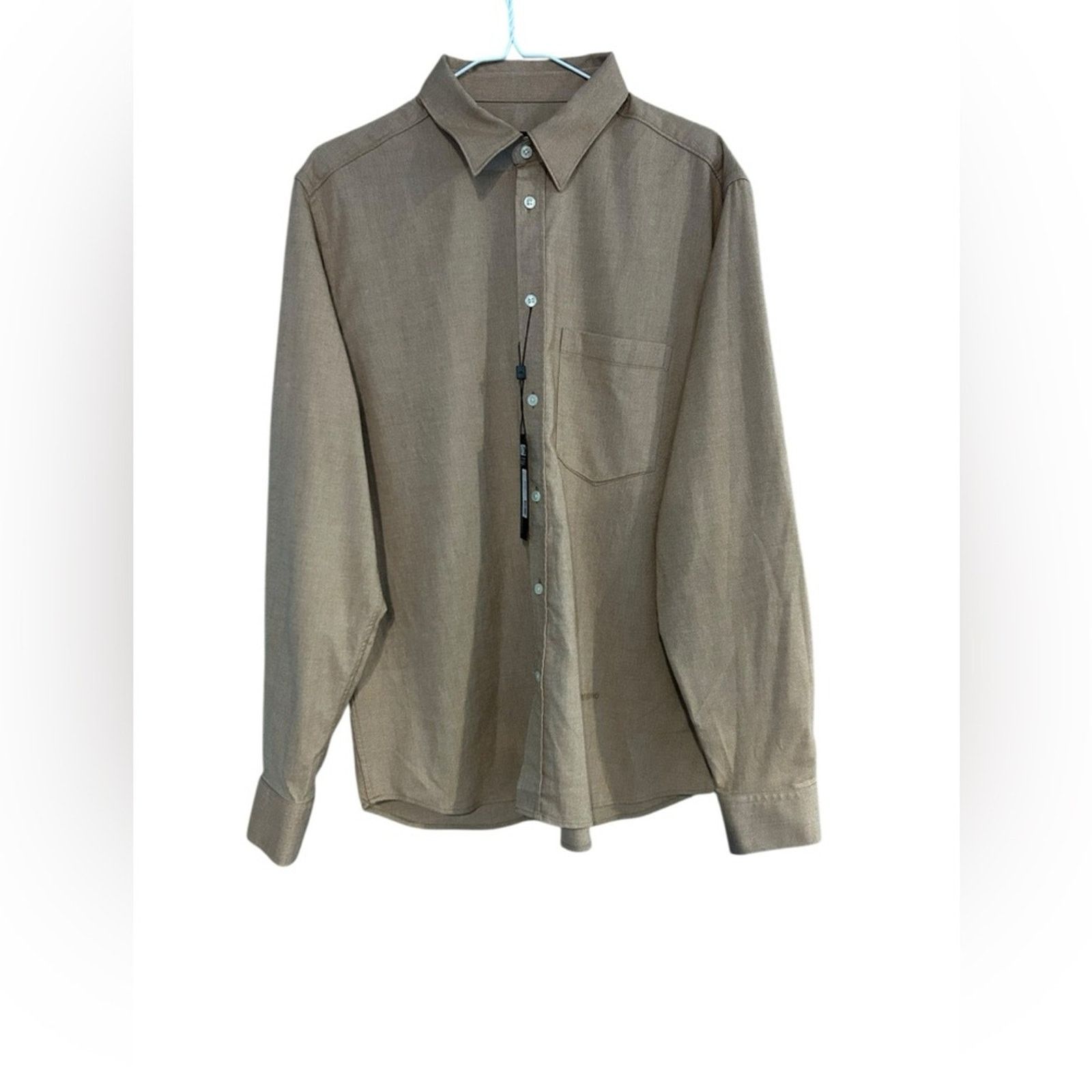 J.Lindeberg J. Lindeberg Cool Max Oxford Shirt Cotton Chipmunk Tan L Size US L / EU 52-54 / 3 - 1 Thumbnail