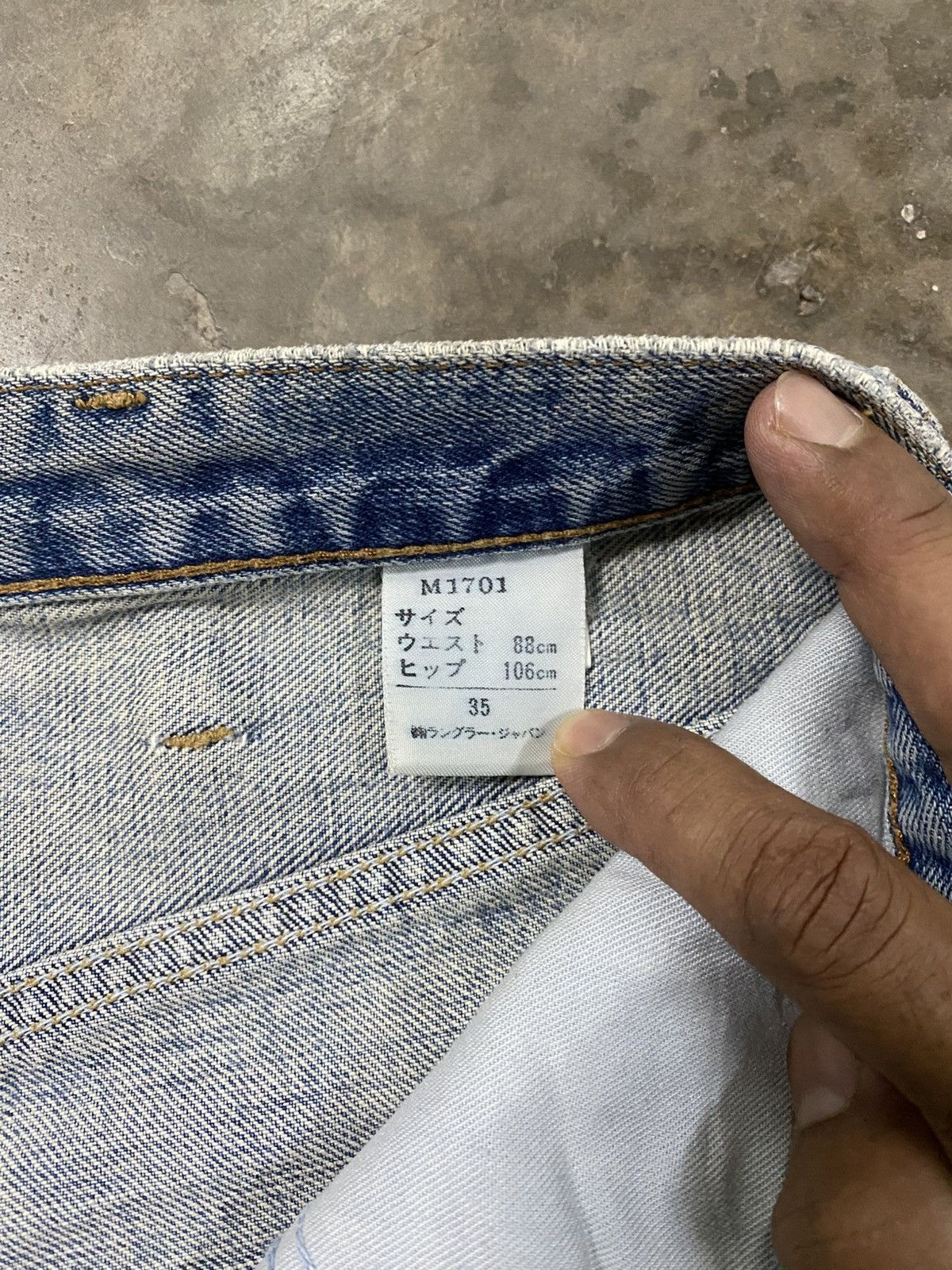 Vintage × Wrangler Vintage Wrangler Blue Bell Selvedge Washed Blue @257 Size US 33 - 10 Thumbnail