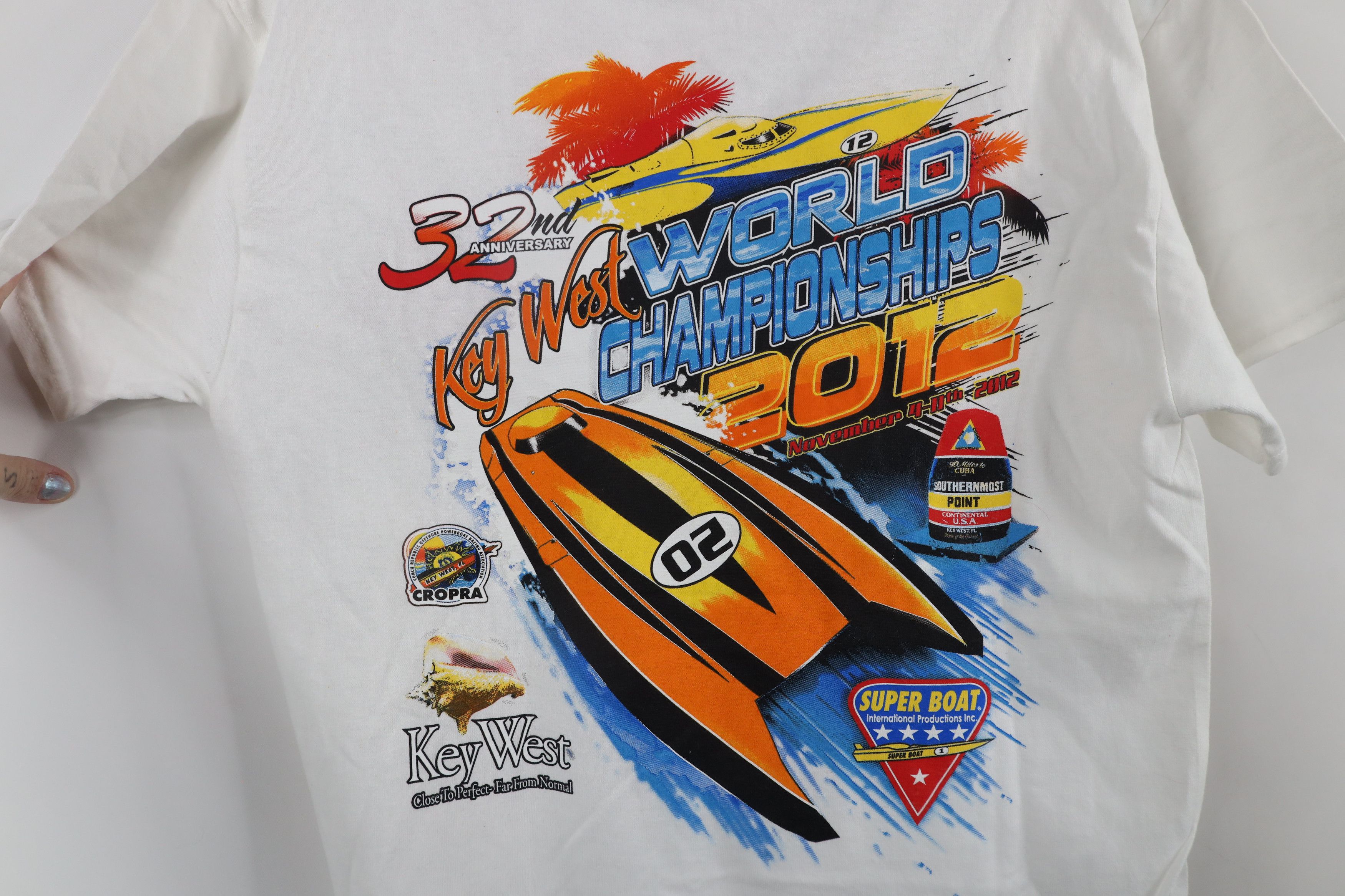 Vintage Vintage Y2K Key West World Championships Boating T-Shirt Size US S / EU 44-46 / 1 - 7 Thumbnail