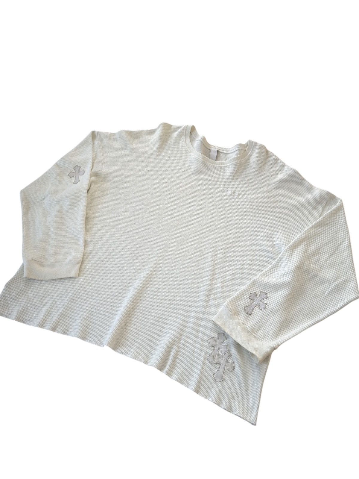 Chrome Hearts Vintage Chrome Hearts Flooded Patched White Thermal Size US XL / EU 56 / 4 - 3 Thumbnail