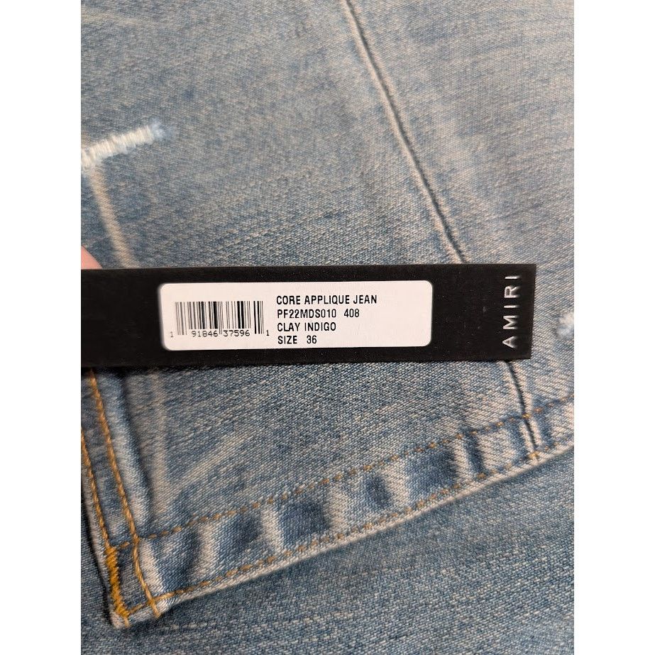 Amiri o1rshd1 Q:3 / Core Applique Jeans in Clay Indigo Size US 36 / EU 52 - 18 Thumbnail