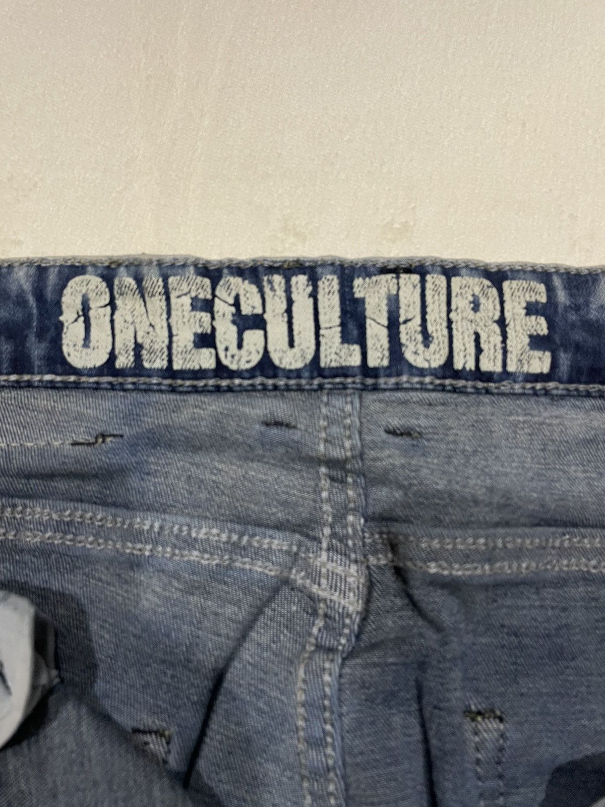 Japanese Brand Vintage One Culture Distressed Mudwash Faded Denim Jeans Size US 32 / EU 48 - 9 Thumbnail