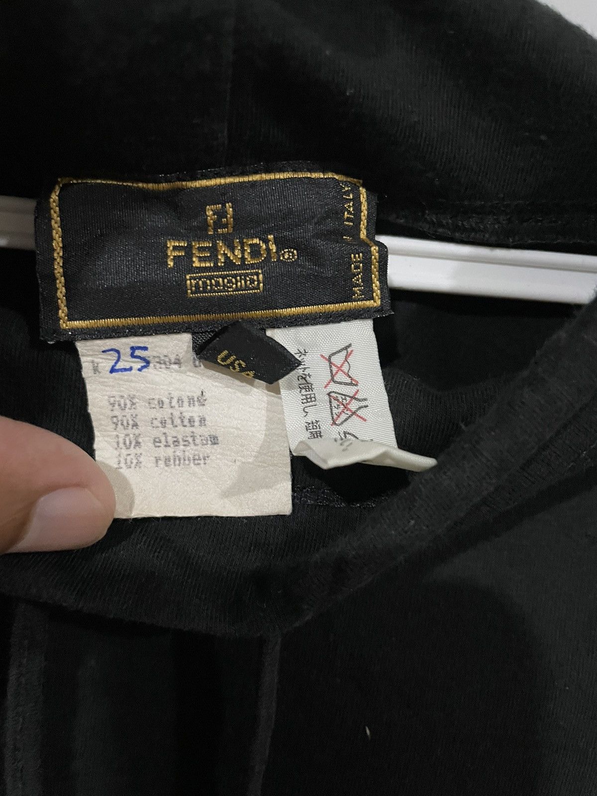 Fendi Fendi Boxy 90s Drawstring Turtle Neck Elastic Shirts Size US L / EU 52-54 / 3 - 22 Thumbnail