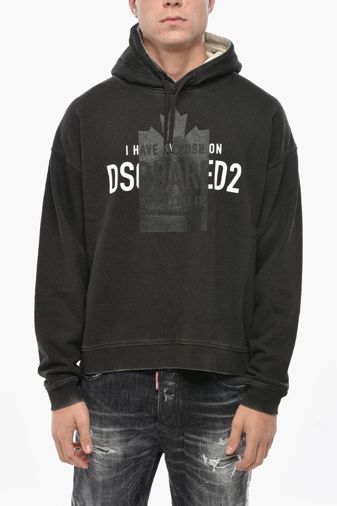 Dsquared2 Relaxed-Fit Hoodie CRUSH With Embossed Print Size US XL / EU 56 / 4 - 1 Thumbnail