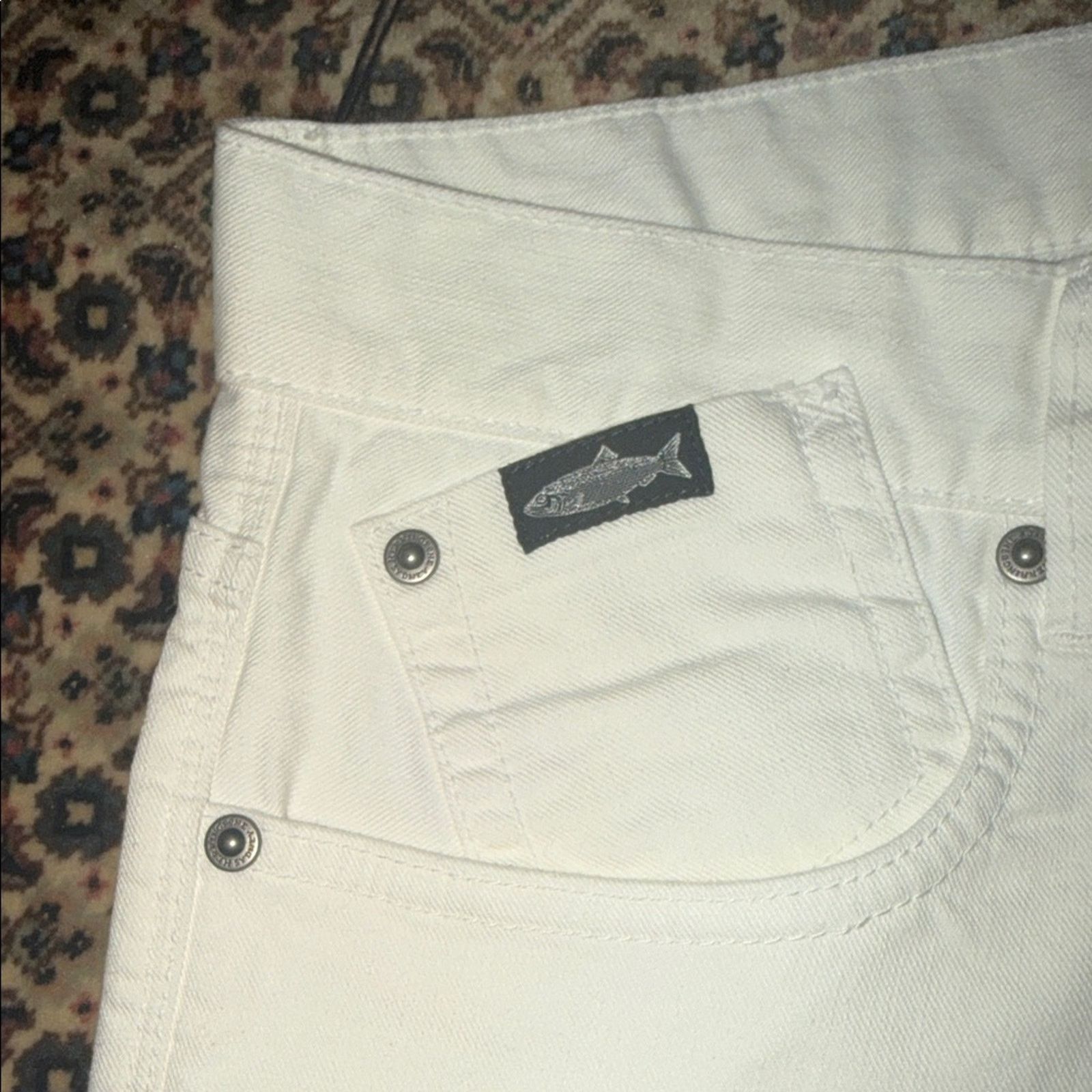 & Other Stories Herringbone Sydney Tag White Men's Jeans Size 36 Size US 36 / EU 52 - 5 Thumbnail