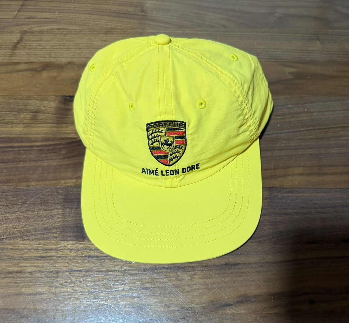 Aime Leon Dore × Porsche Design Aime Leon Dore ALD / Porsche Nylon Logo Hat Aspen Gold Size ONE SIZE - 4 Thumbnail