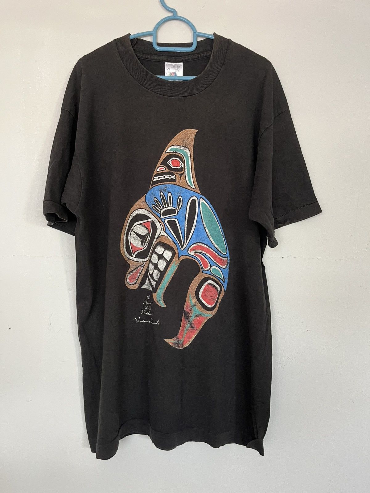 Vintage 🔥TRUE SUNFADED SPIRIT OF NORTHWEST POP ART SINGLE STITCHED Size US L / EU 52-54 / 3 - 1 Thumbnail