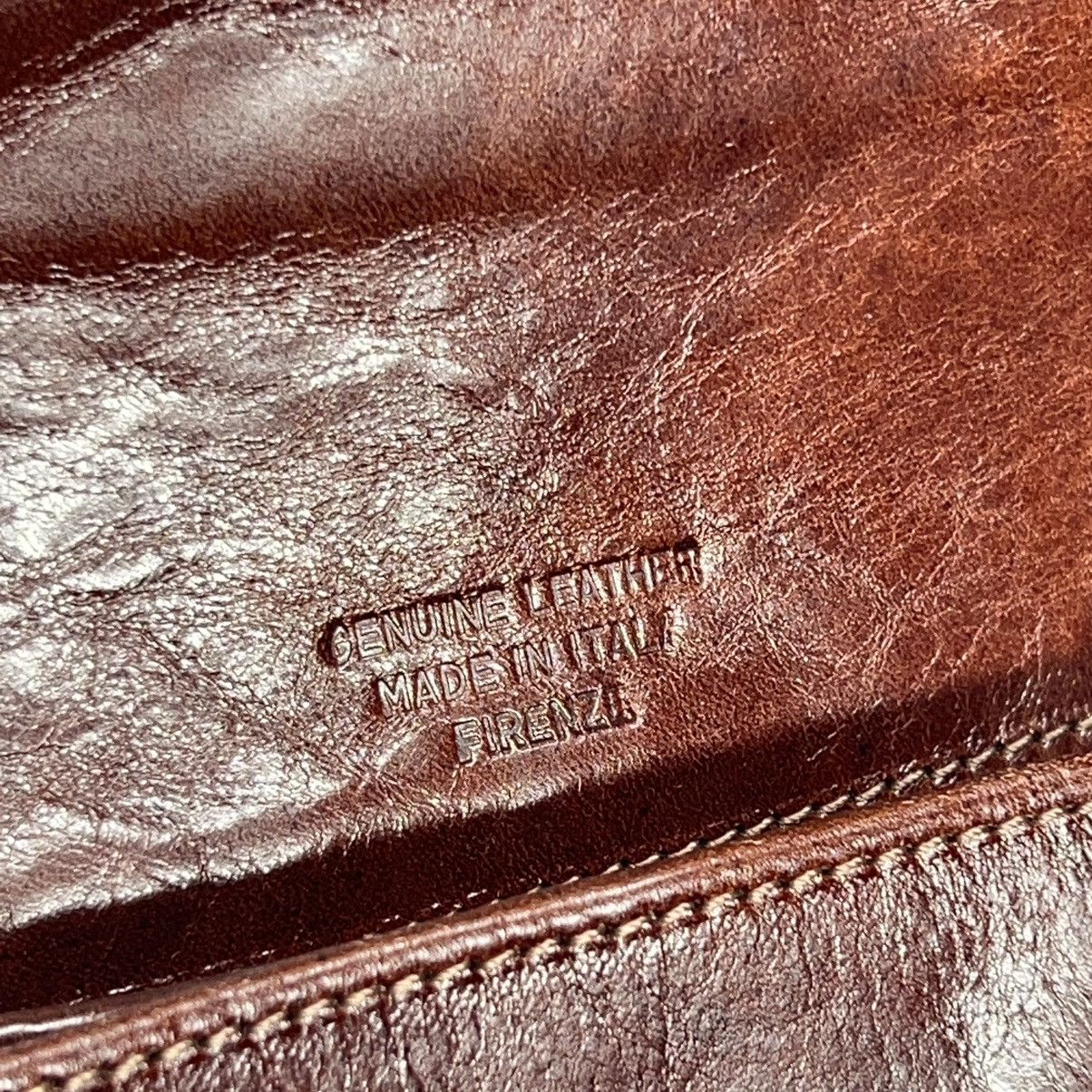 Firenze × Vintage Firenze Leather Bag Brown Saddle Shoulder Crossbody Handbag Size ONE SIZE - 11 Thumbnail
