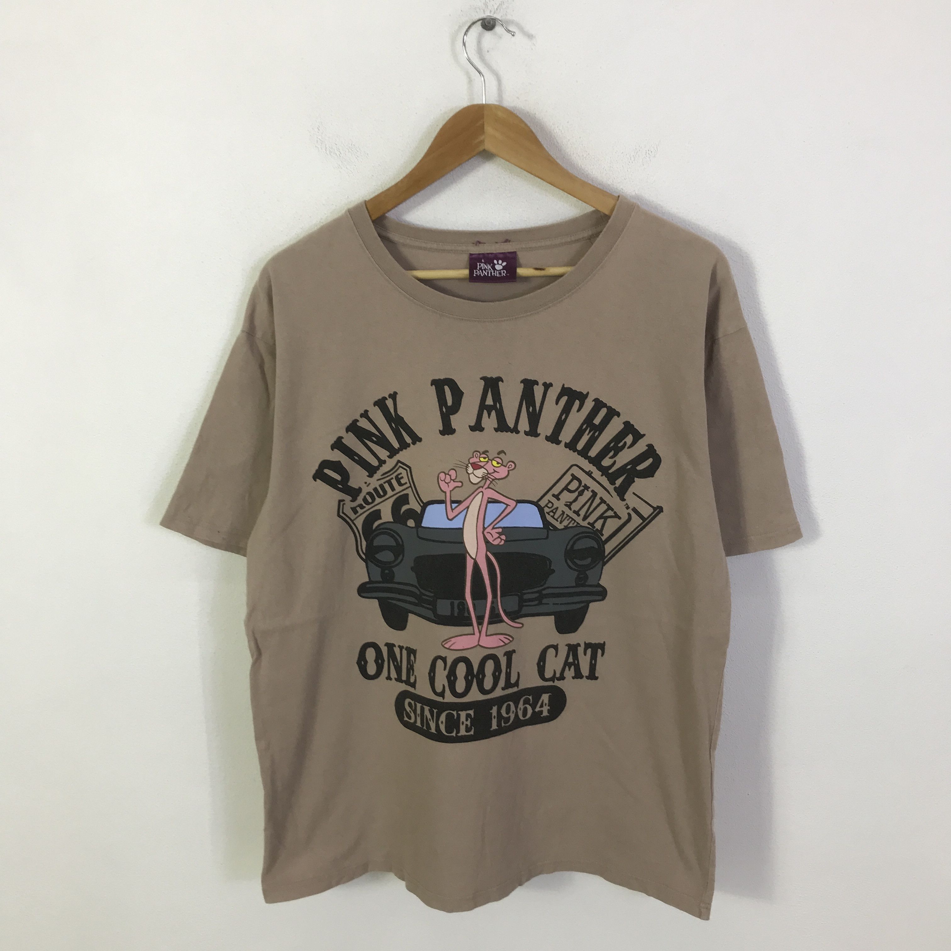 Japanese Brand pink panther cartoon t-shirt K93B47 Size US L / EU 52-54 / 3 - 1 Thumbnail