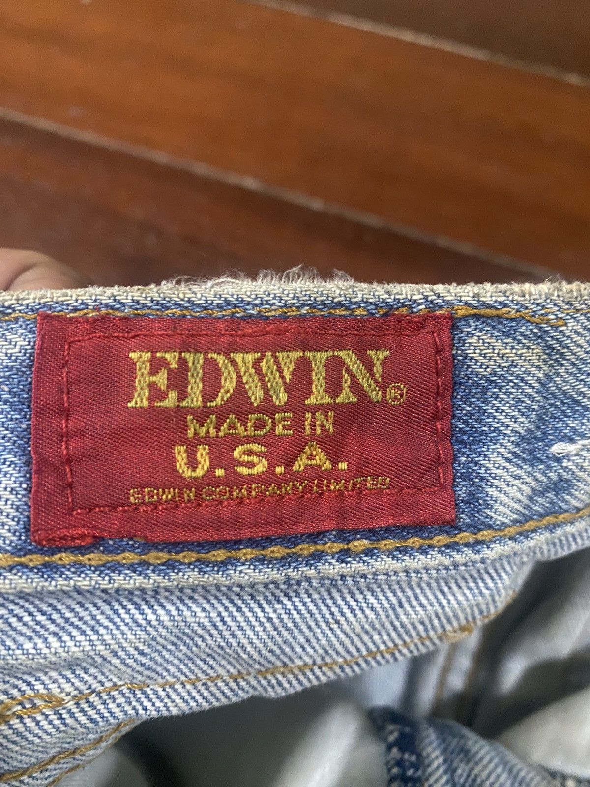 Edwin Vintage 80s Edwin made in USA Western baggy cropped Jeans Size US 27 - 15 Thumbnail
