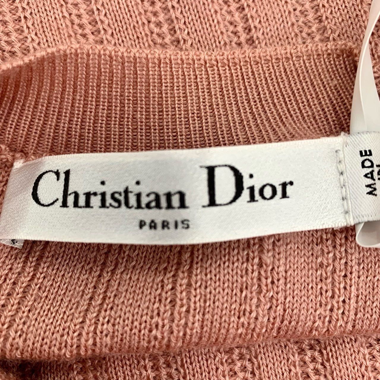 Dior Christian Dior Logo Letter Patch Round Neck T-Shirt (Pink) Size ONE SIZE - 2 Thumbnail