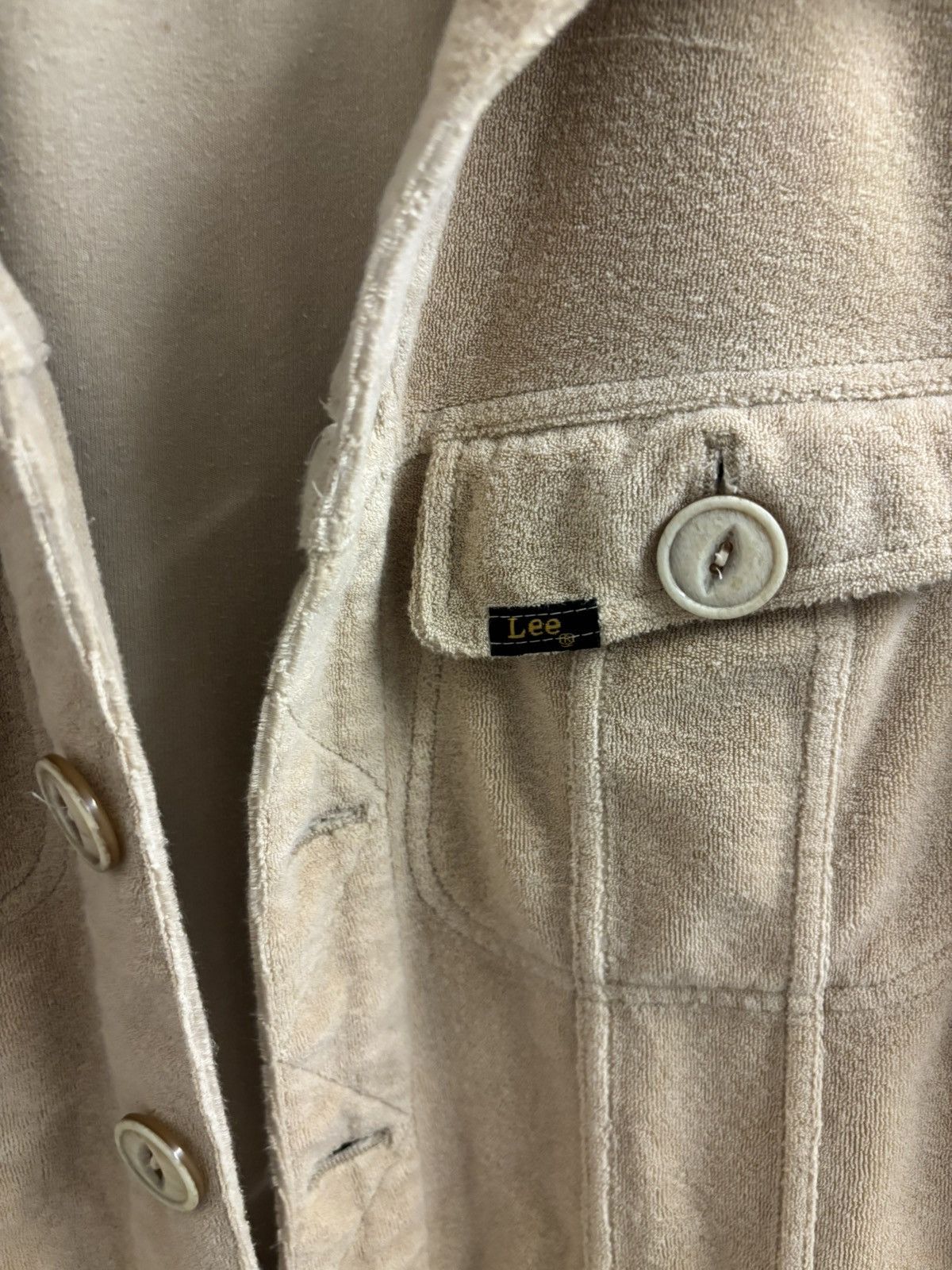 Edwin × Lee × Vintage SURF RIDER trucker jacket beige terry cloth Size US M / EU 48-50 / 2 - 4 Thumbnail