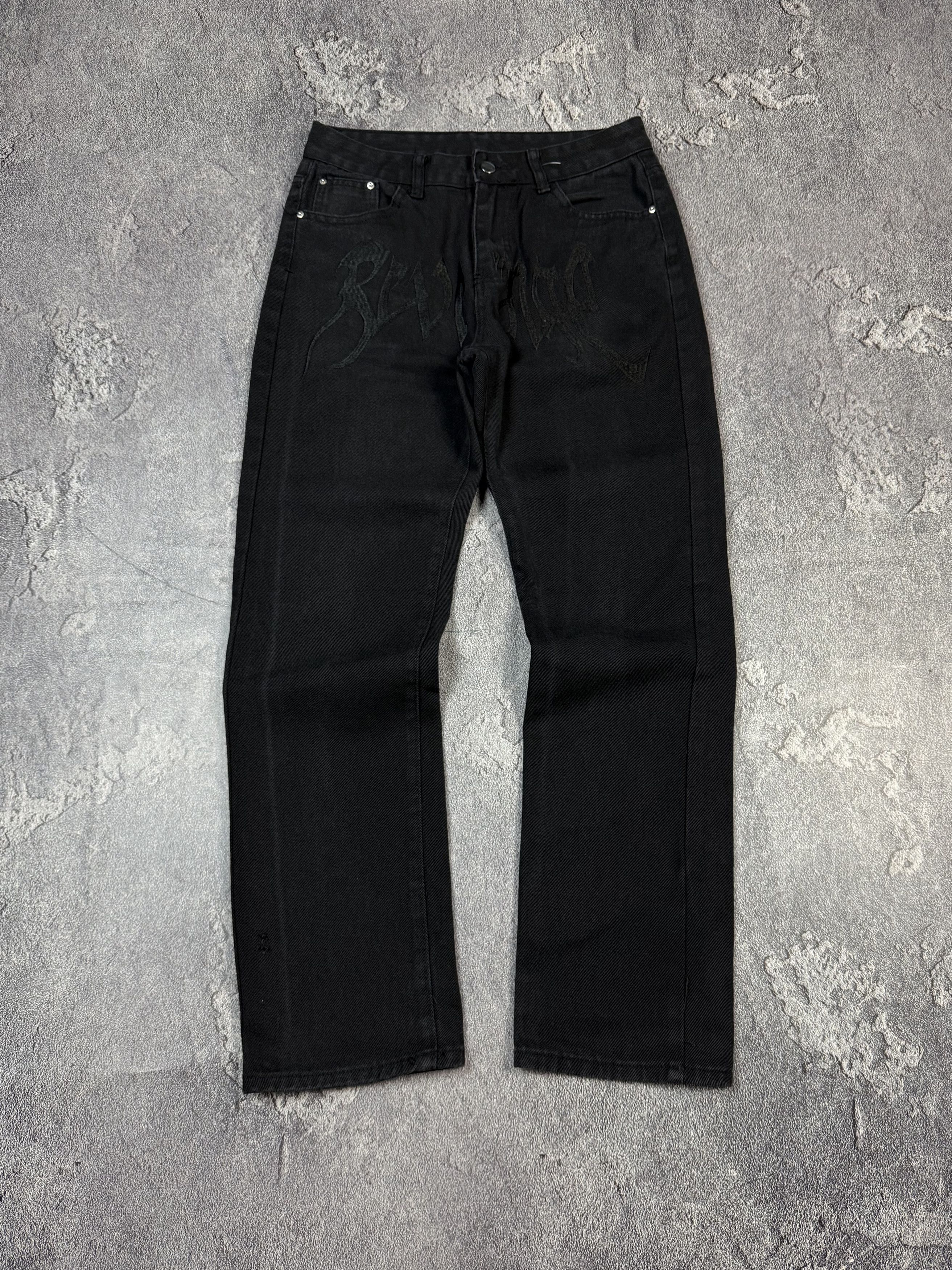 Y2K Black Gothic Alt Distressed Jeans Size 30