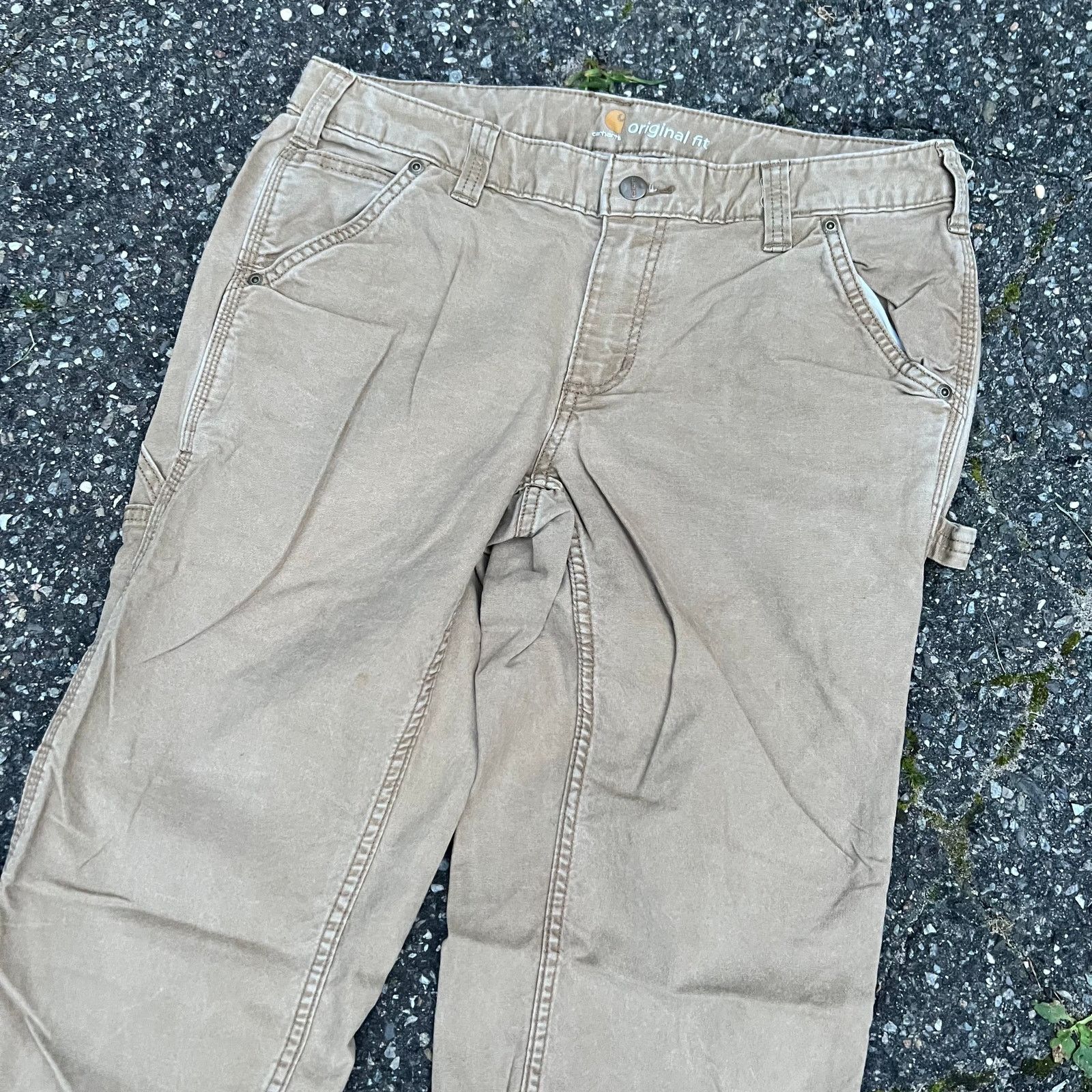 Carhartt × Vintage Vintage Y2K brown Carhartt work wear carpenter pants Size US 32 / EU 48 - 3 Thumbnail