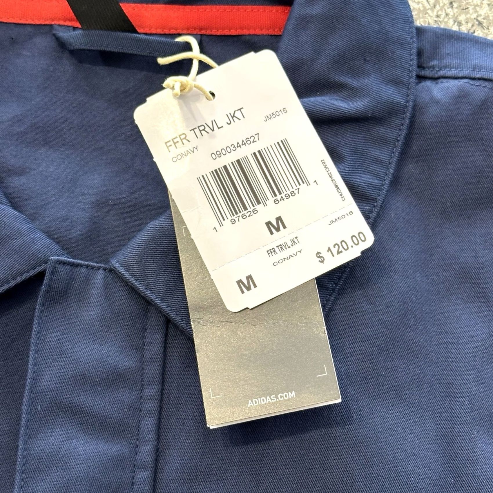 Adidas Adidas Rugby Travel Jacket Mens M Navy Blue Regular Fit Twill FFR Jacket Size US M / EU 48-50 / 2 - 3 Thumbnail