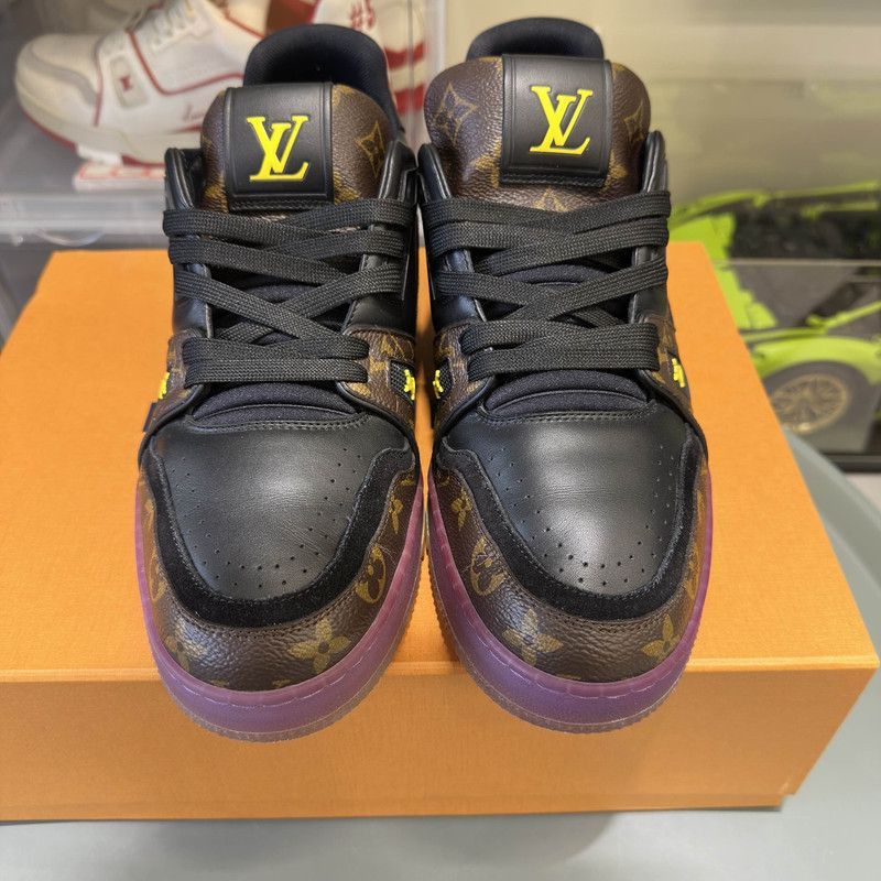 Louis Vuitton Louis Vuitton Trainer Casual Sneakers in Lakers Colorway -2 Size US 8.5 / EU 41-42 - 7 Thumbnail