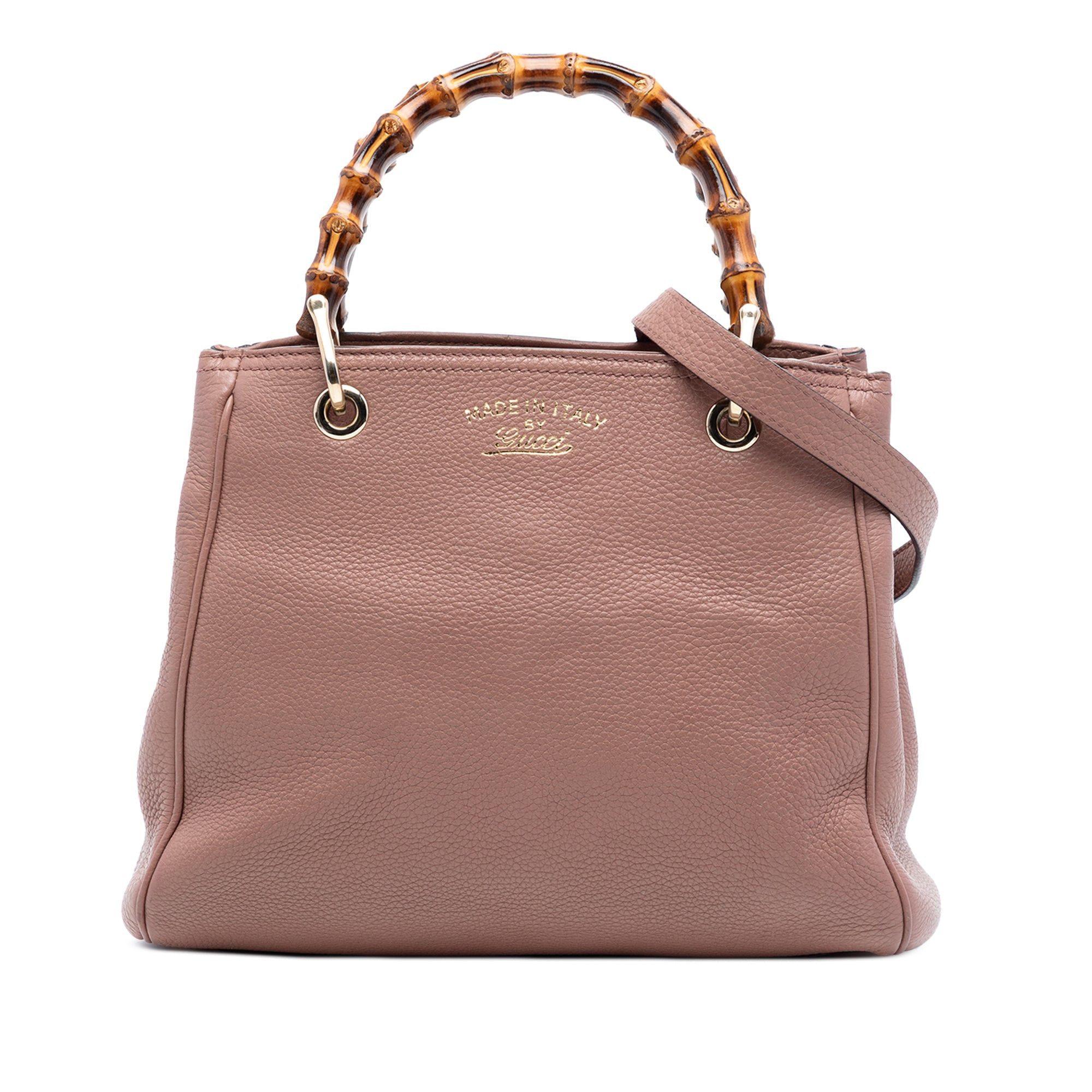 Gucci Small Calfskin Bamboo Shopper Satchel Size ONE SIZE - 1 Thumbnail