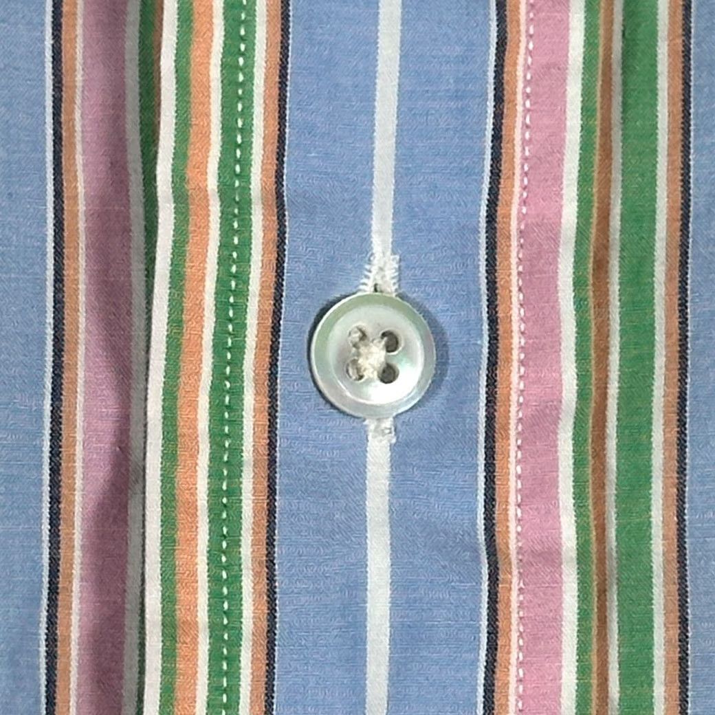 Polo Ralph Lauren VINTAGE Polo Ralph Lauren Shirt Adult 2XL Blue Pastel Rainbow Striped 90s Polo by Ralph Lauren Shirt Mens 2XL Blue Pastel Rainbow Striped 90s Size US XXL / EU 58 / 5 - 6 Thumbnail