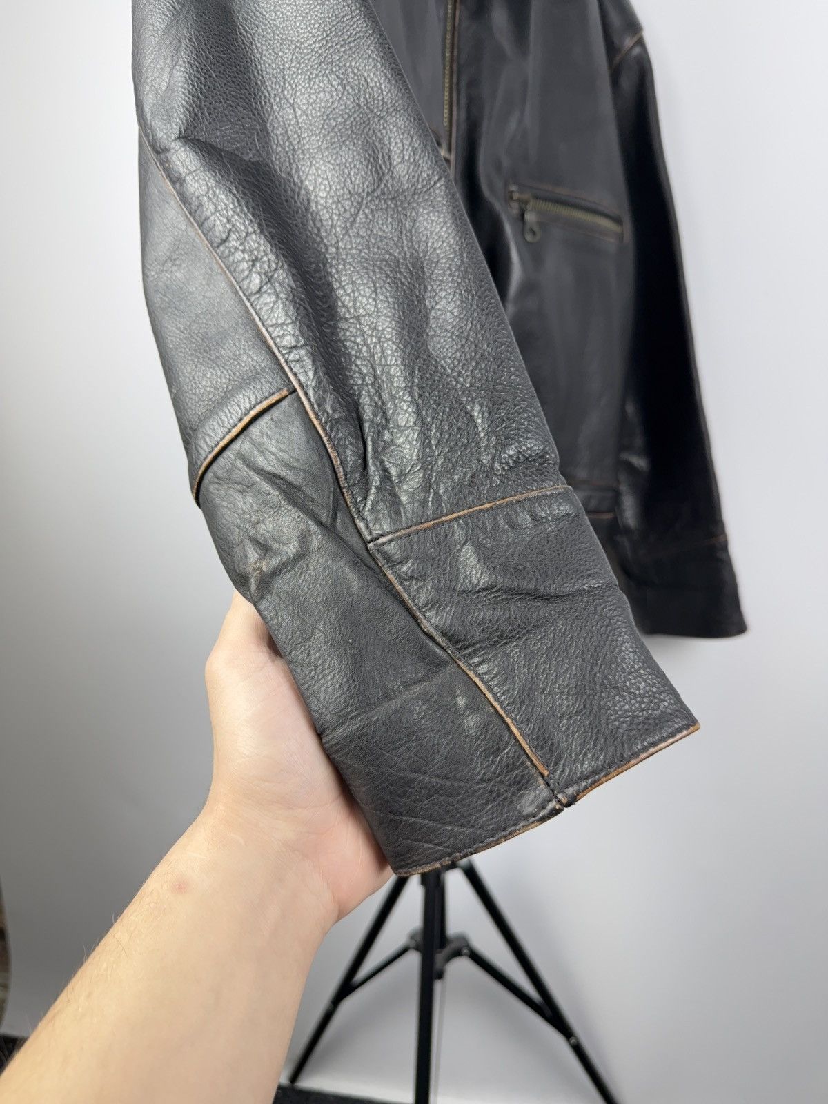 Vintage Rare Vintage Gipsy Real Leather Bikers Jacket Avant Garde Size US M / EU 48-50 / 2 - 6 Thumbnail