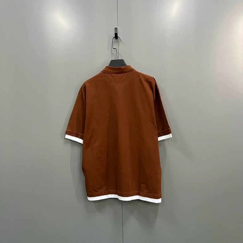 Prada Prada Brown logo fake two-piece polo shirt 2501-Nextarrow Size US XXL / EU 58 / 5 - 2 Thumbnail