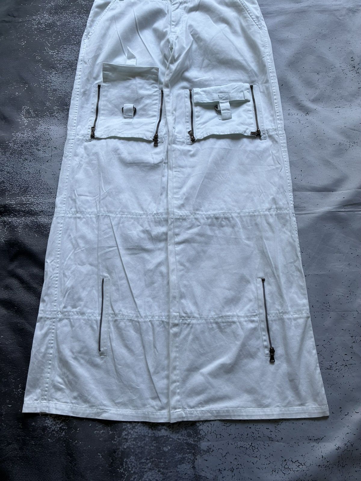 Dolce & Gabbana Dolce & Gabanna AW03 Multi zip White Cargo Pants Size US 33 - 5 Thumbnail