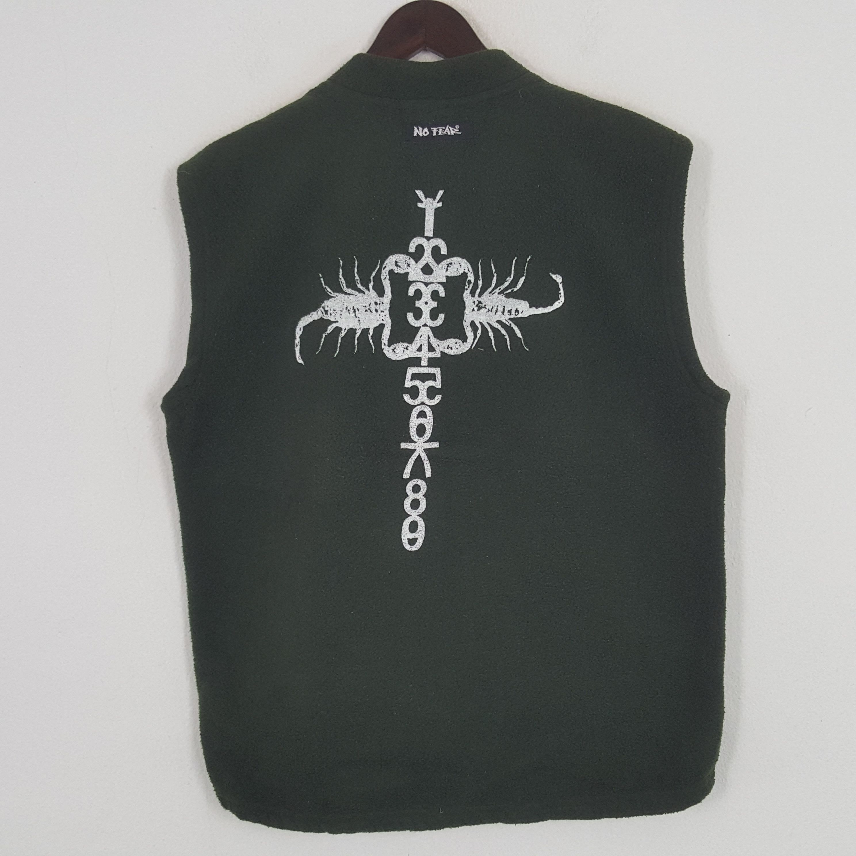 No Fear × Vintage Vintage No Fear Fleece Custom Scorpion Vest Size US L / EU 52-54 / 3 - 1 Thumbnail
