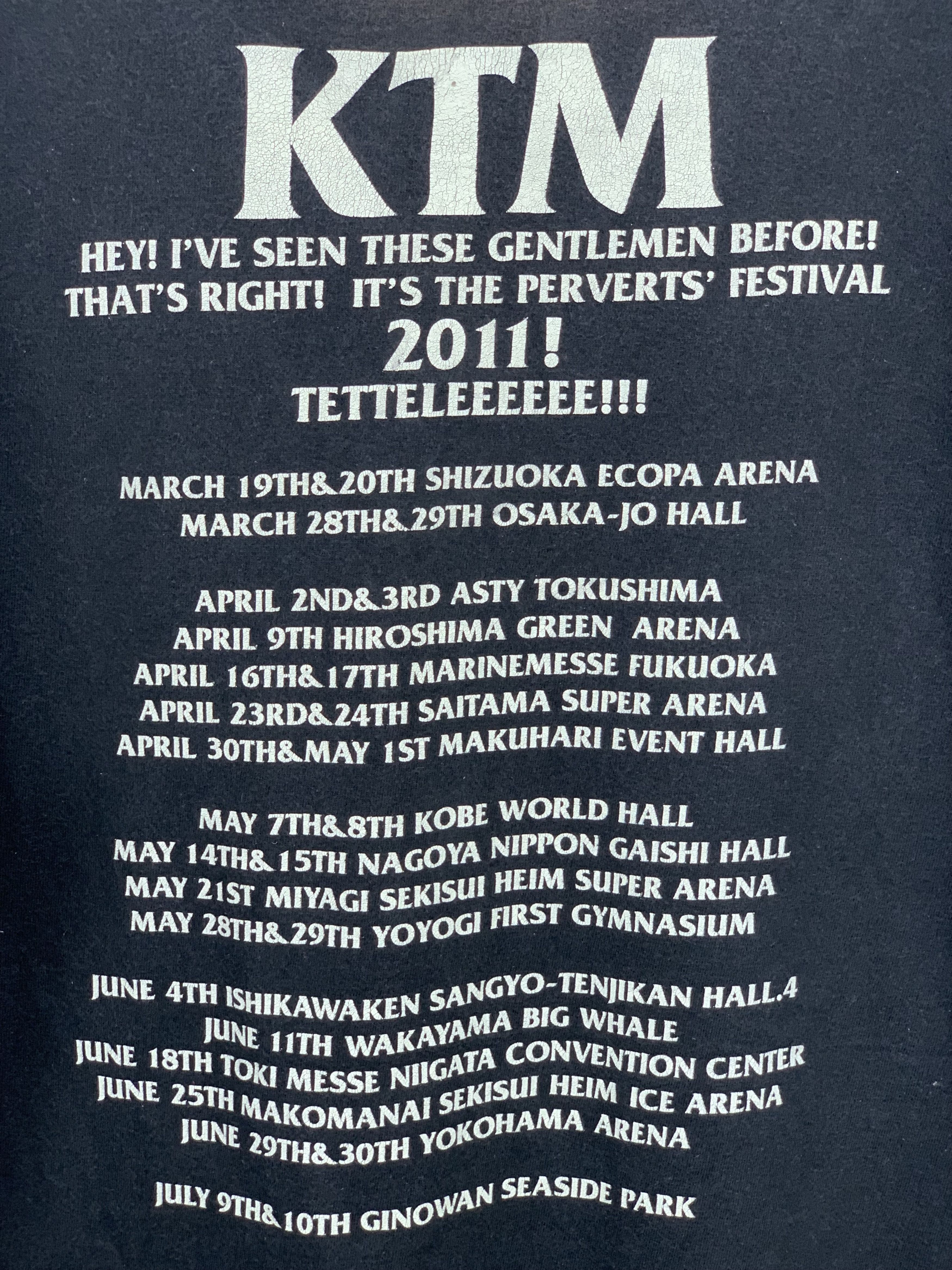 Band Tees 2011 KTM Tettelee Tour T Shirt TA0235 Size US XL / EU 56 / 4 - 6 Thumbnail
