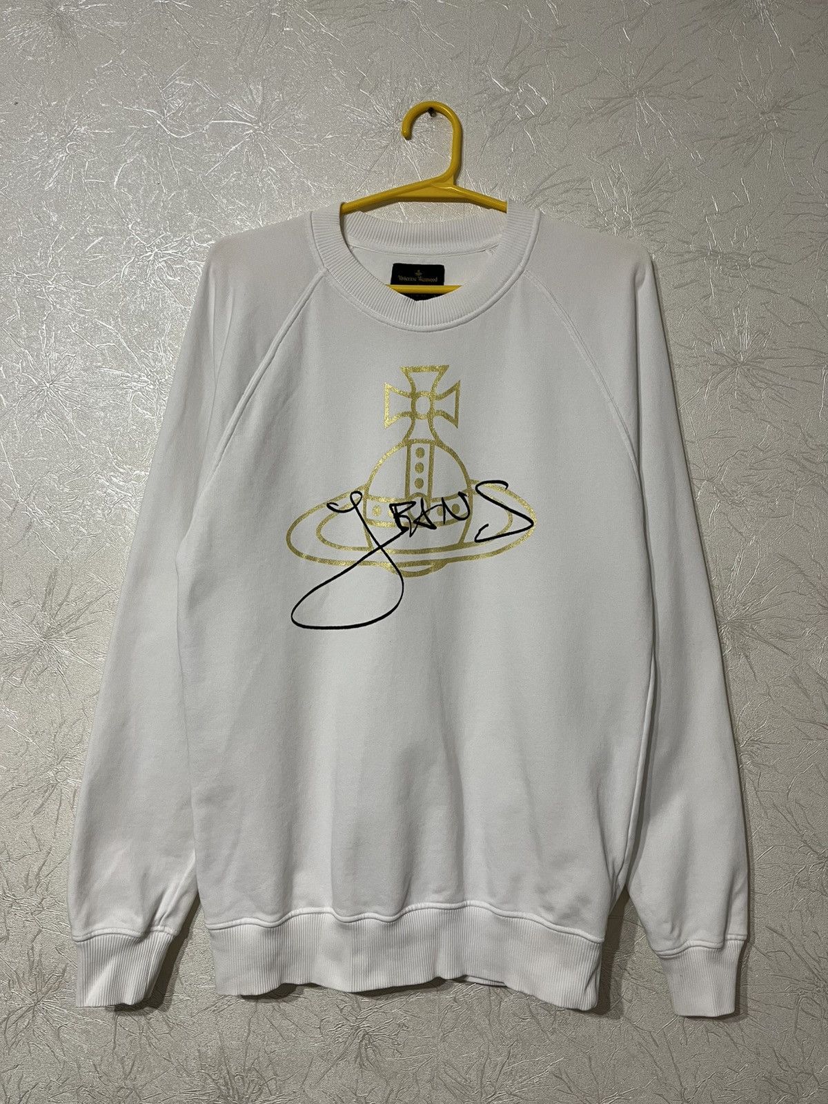 Vivienne Westwood Vivienne Westwood Anglomania White Sweatshirt Big ORB Logo Size US M / EU 48-50 / 2 - 1 Thumbnail