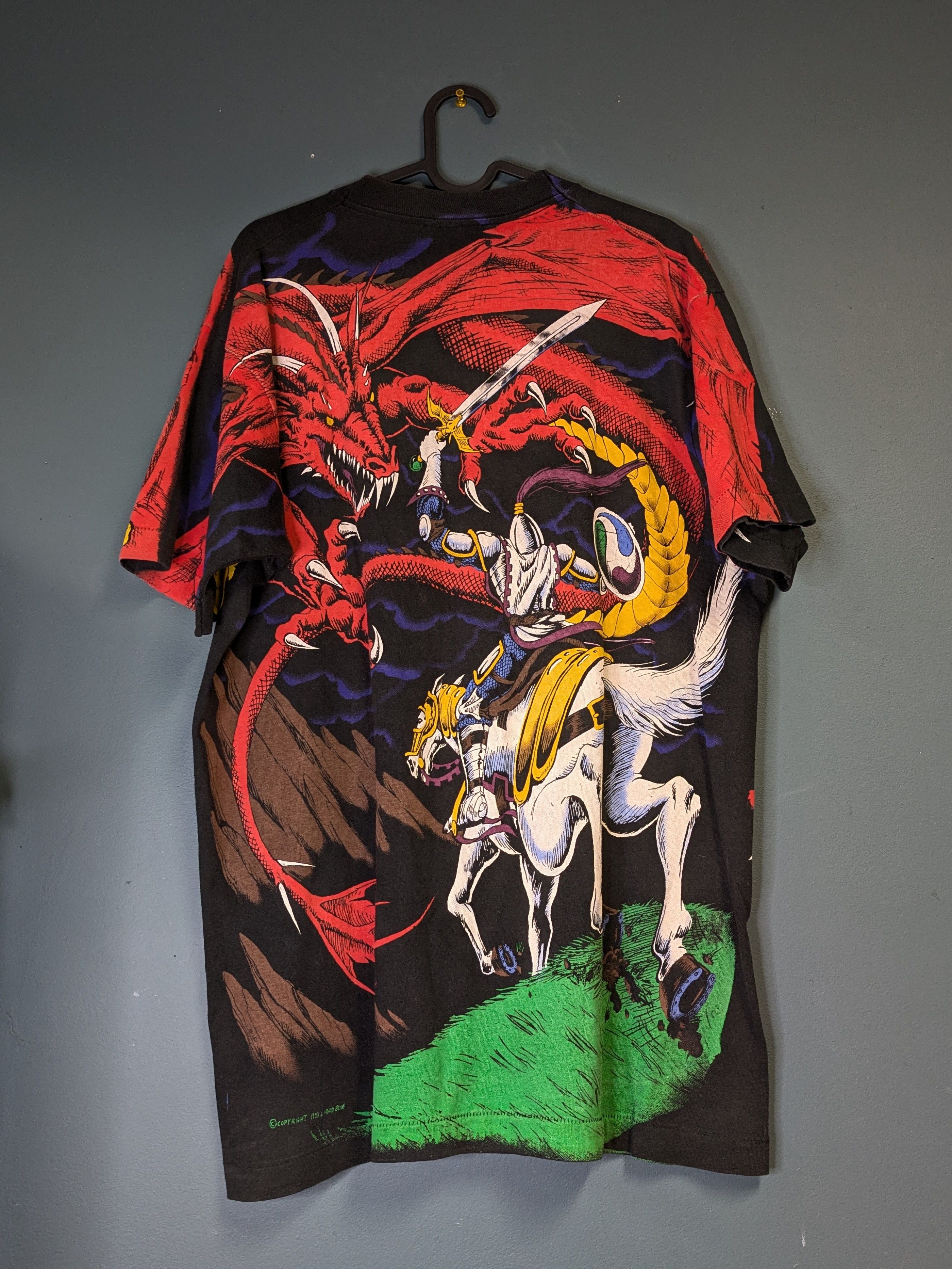 Liquid Blue Liquid Blue Dragon Vs Knight AOP Vintage Single Stitch Tee Size US L / EU 52-54 / 3 - 2 Thumbnail