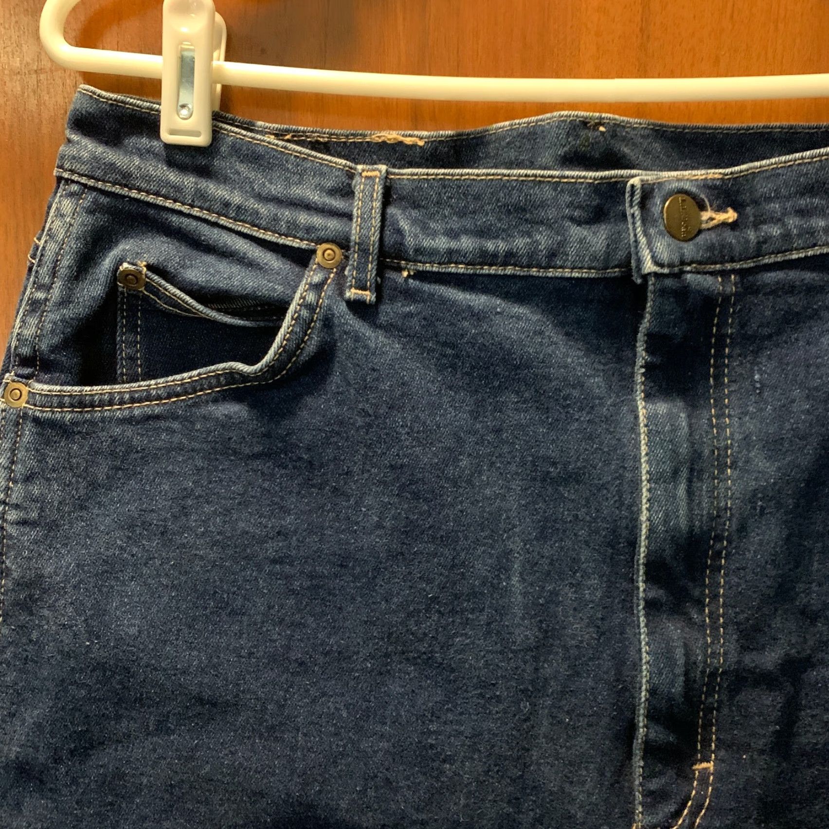 Vintage VINTAGE L.L. Bean Jeans Womens Dark Wash Union Made Size 20 Blue Cotton Blend 32" Inseam Regular Women Jeans Size 42" / US 20 - 4 Thumbnail