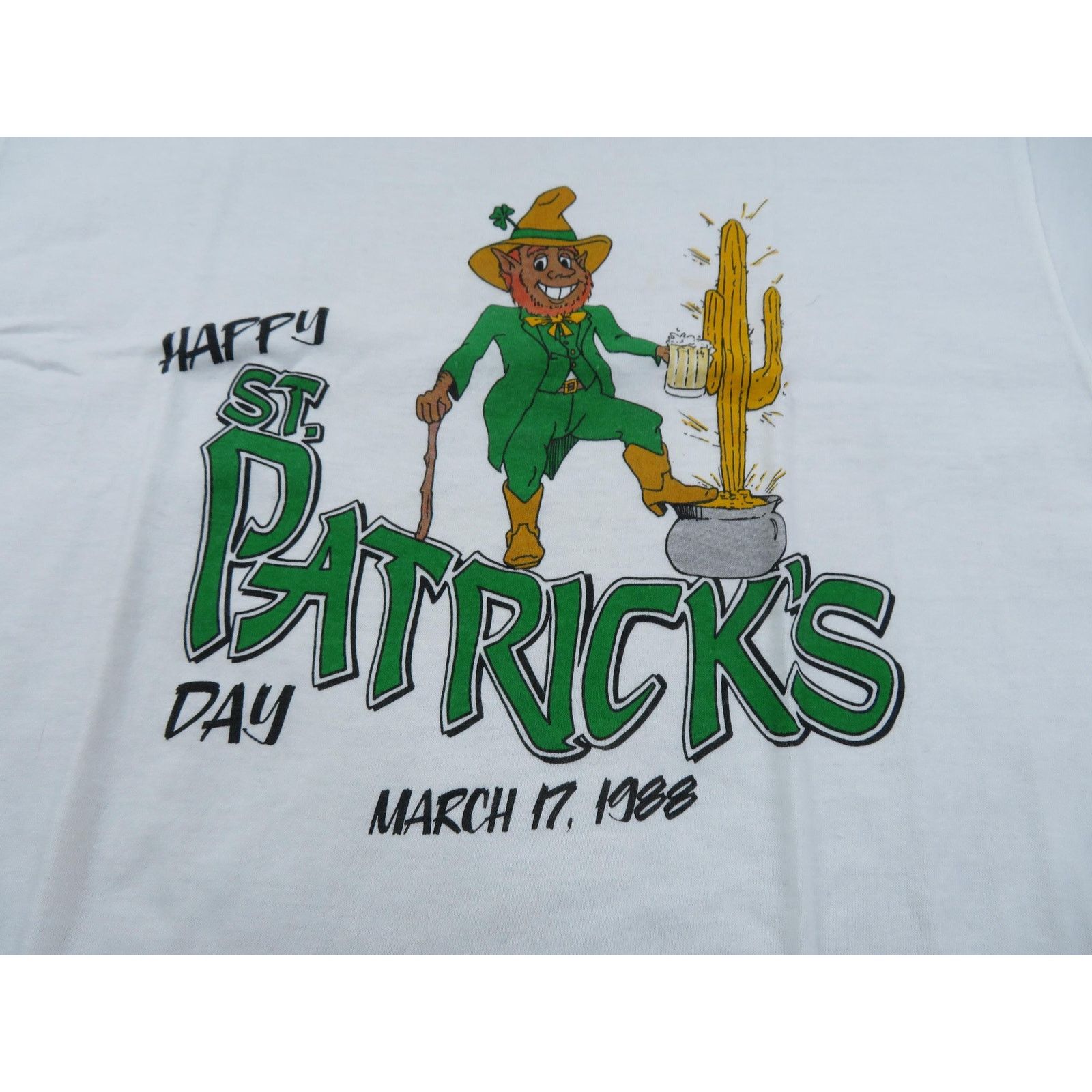 Other St Patricks Day 1988 Drinking Leprechaun Shirt Sz M-L? Size US M / EU 48-50 / 2 - 2 Thumbnail