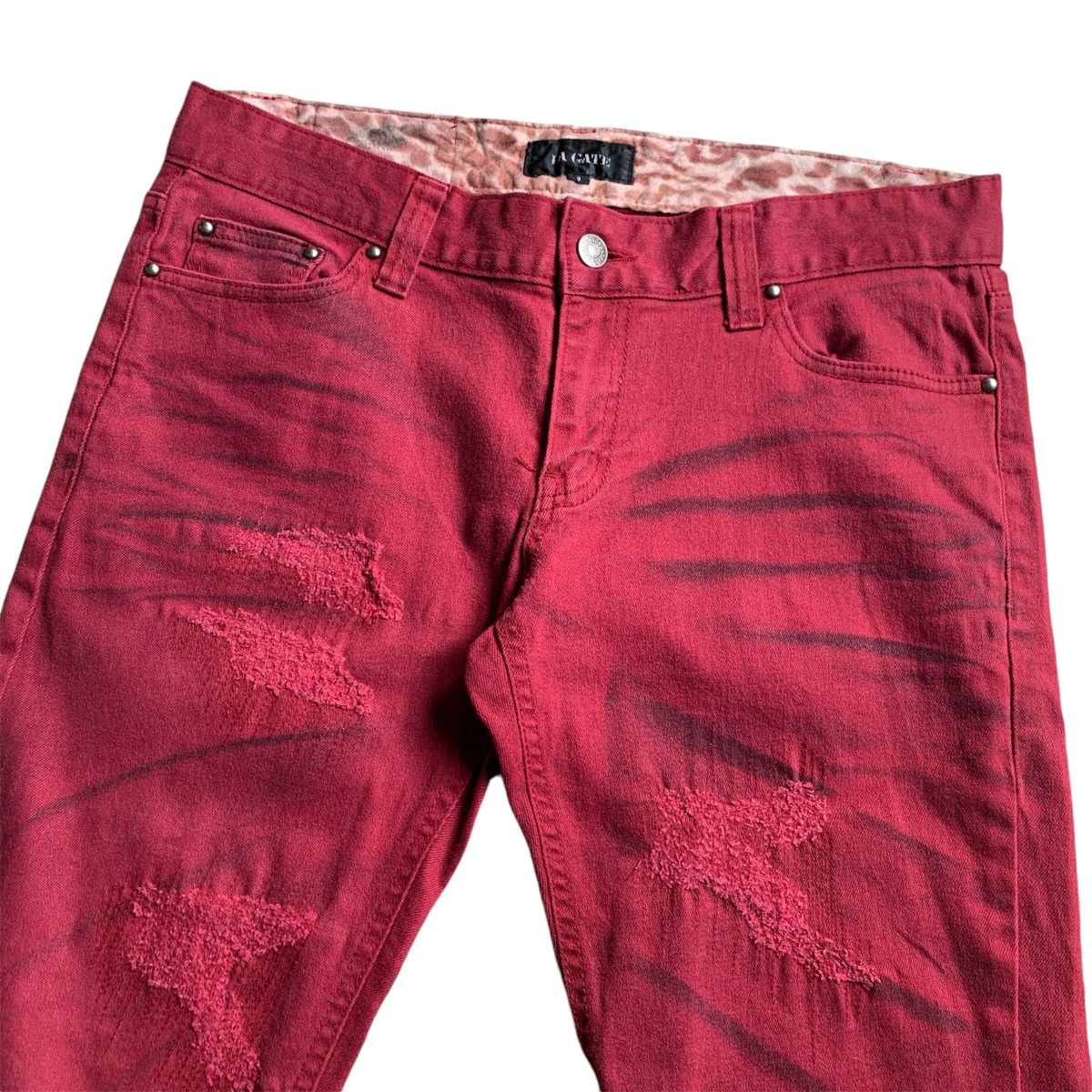 Japanese Brand LA Gate Painted Flare Japanese Jeans Size 34" / US 12 / IT 48 - 3 Thumbnail