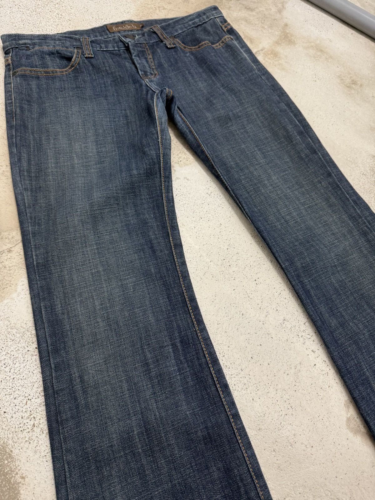 Frankie Shop Frankie b. Embellish Back Pocket Flare Denim Pants Size 30" / US 8 / IT 44 - 4 Thumbnail
