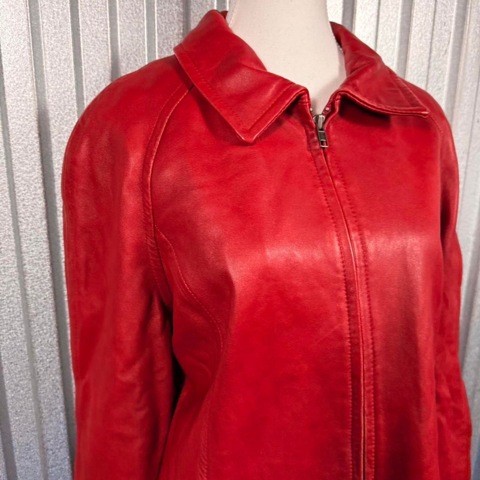 Other Vintage red leather danier jacket Size M / US 6-8 / IT 42-44 - 4 Thumbnail