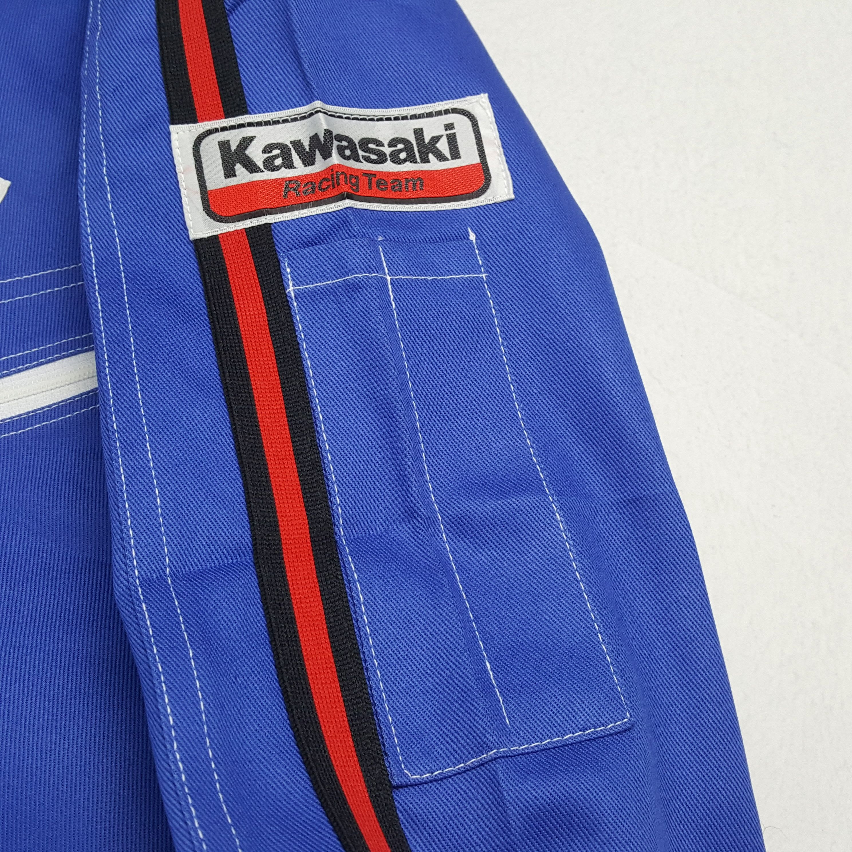 Japanese Brand × Vintage Vintage KAWASAKI Racing Japanese Team Coverall Jacket Size US L / EU 52-54 / 3 - 11 Thumbnail