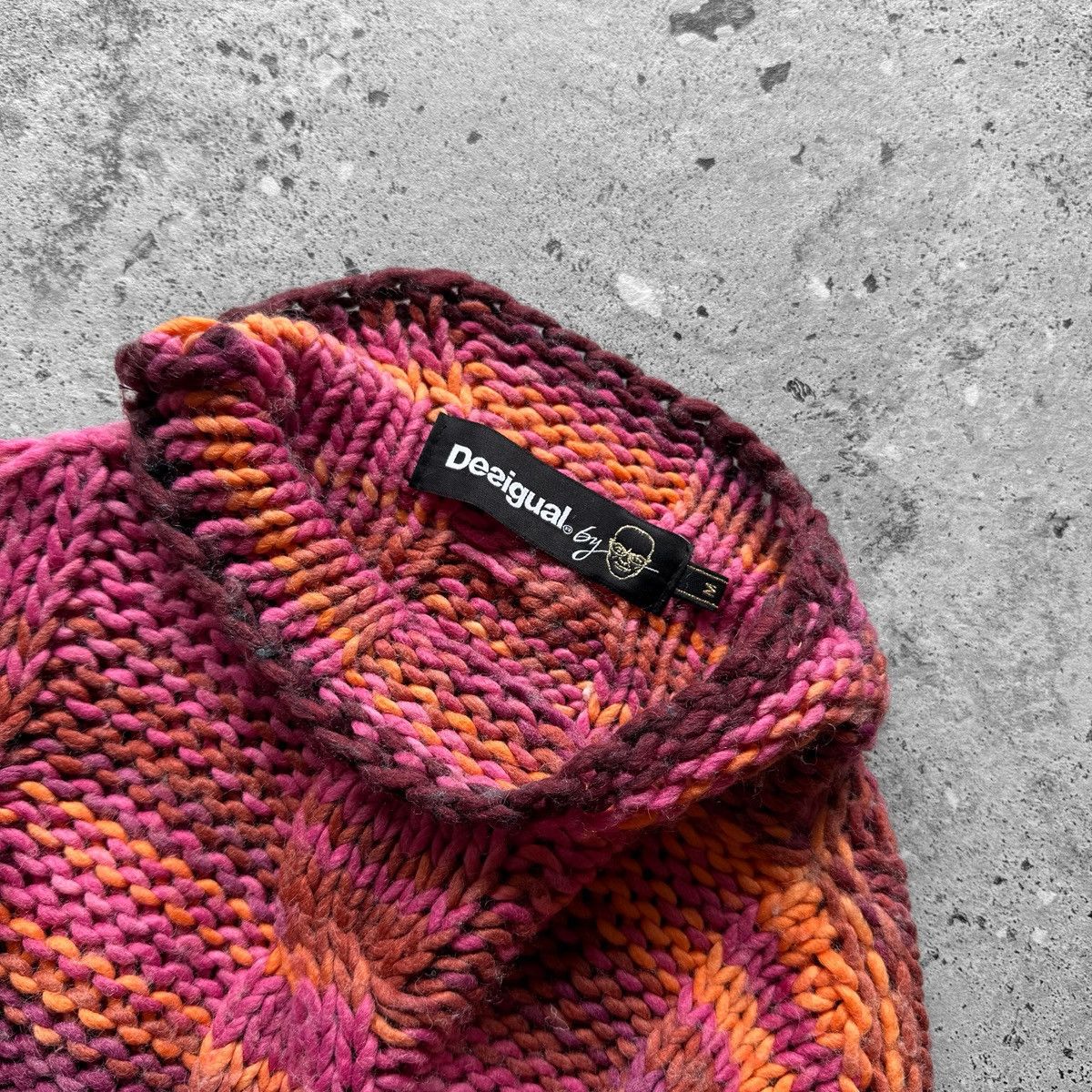 Desigual Desigual by L Womens Multicolor Gradient Cable Knit Sweater Size M / US 6-8 / IT 42-44 - 6 Thumbnail