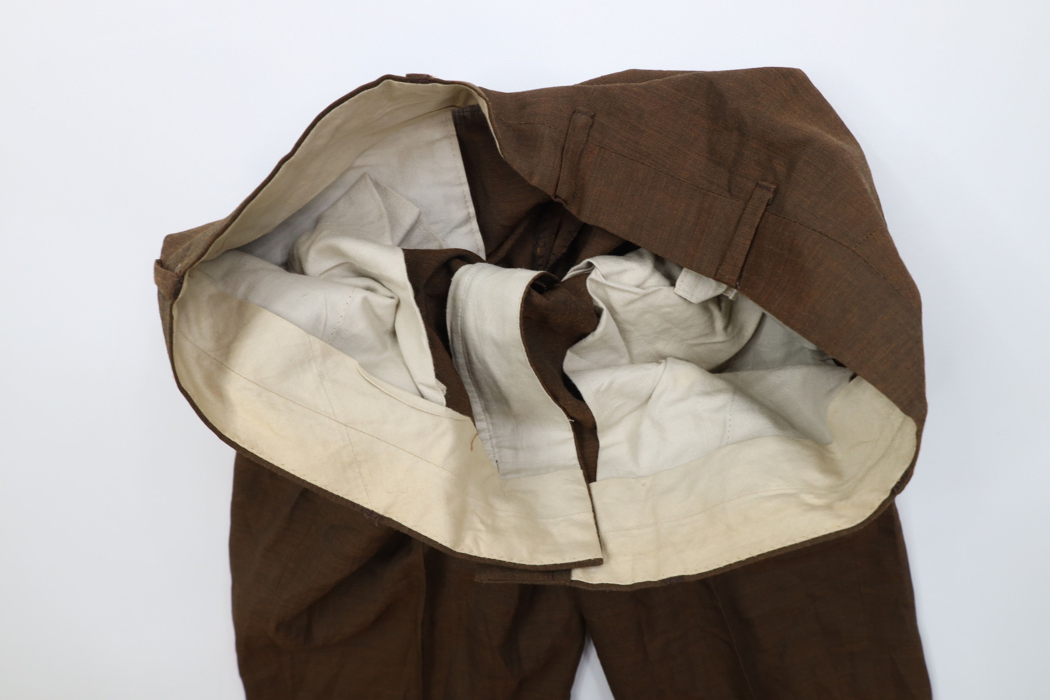 Vintage Vintage 60s Streetwear Wool Knit Chino Pants Heather Brown Size US 32 / EU 48 - 7 Thumbnail