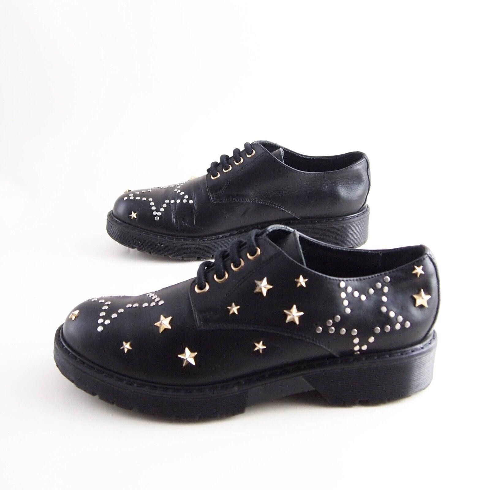 Designer Stokton Derby Studded Black Leather Womens EU 40 US 10 Size US 10 / IT 40 - 3 Thumbnail