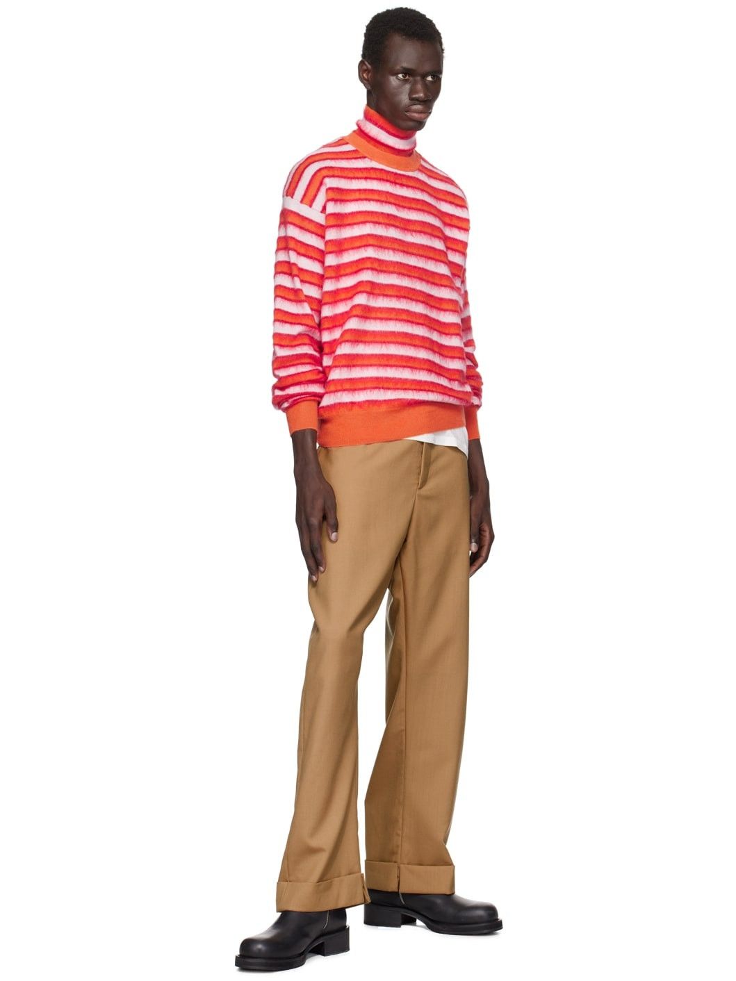 Marni o1w1db11125 Striped Sweater in Orange Size US XL / EU 56 / 4 - 2 Thumbnail