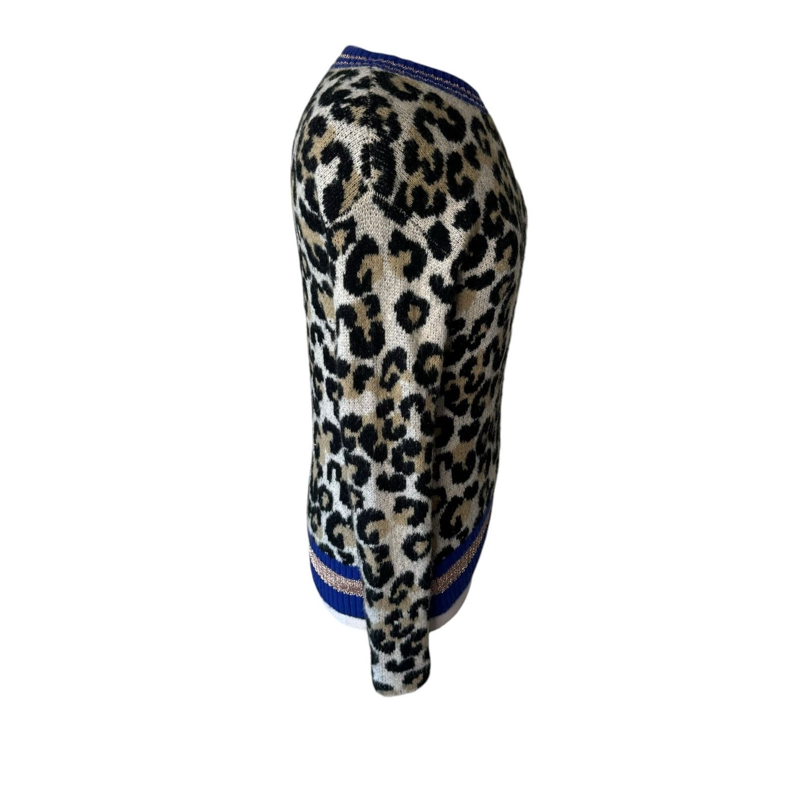 Central Park West CENTRAL PARK WEST Leopard Lurex Crew Wool Blend Metallic Size S / US 4 / IT 40 - 7 Thumbnail