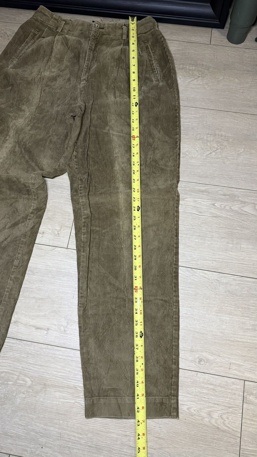 Other Y2K 2000s Women’s 14 Olive Corduroy Baggy Parachute Pants Size 36" / US 14 / IT 50 - 4 Thumbnail