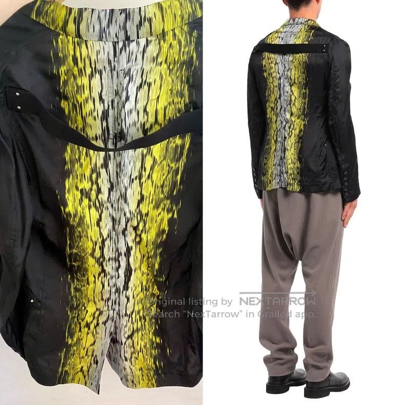 Rick Owens Rick Owens Size 46 Cupro summer ultra-thin back printed sui Size US S / EU 44-46 / 1 - 2 Thumbnail