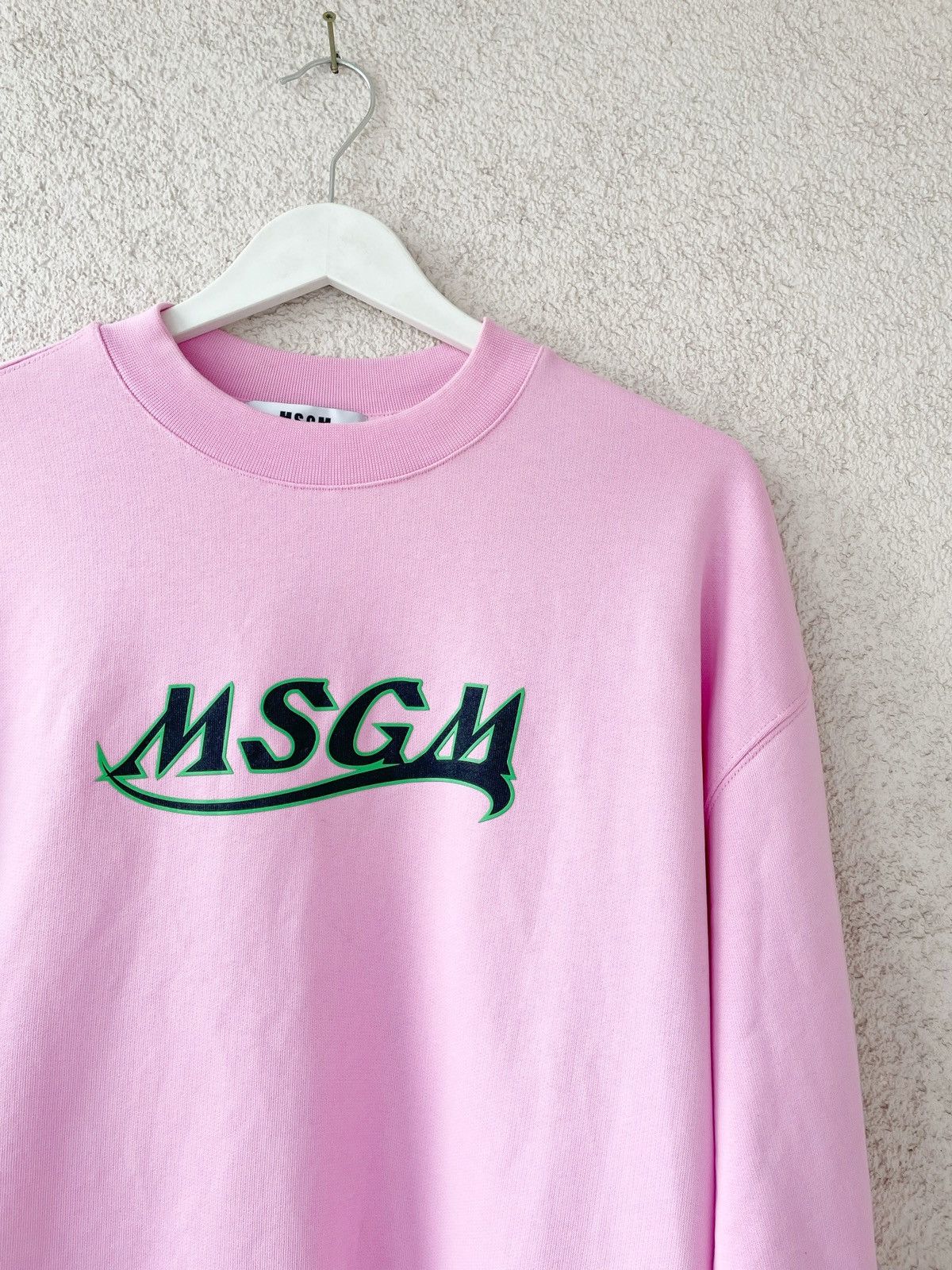 MSGM MSGM Men Pink Sweatshirt Big Logo Luxury Streetwear Size M Size US M / EU 48-50 / 2 - 3 Thumbnail