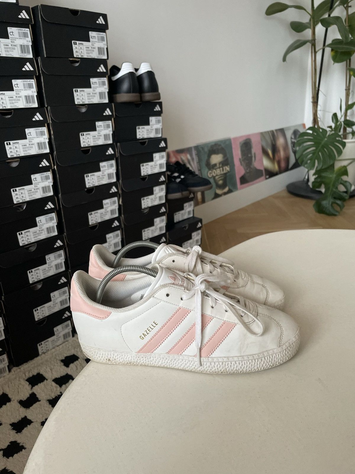 Adidas Adidas Gazelle Hype Low Sneakers Leatherl White Pink Rare Size US 5.5 / EU 38 - 3 Thumbnail