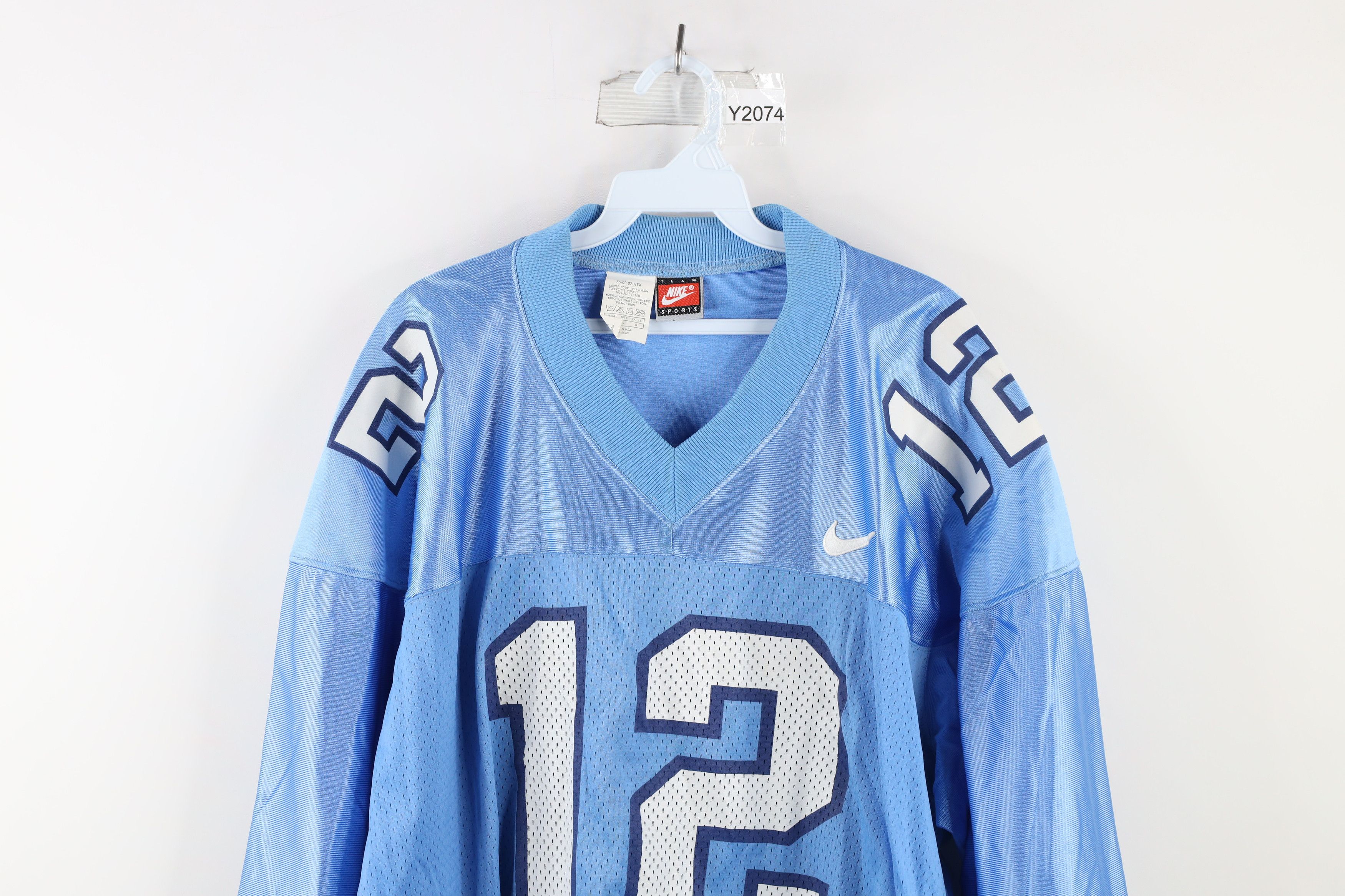 Nike × Vintage Vintage 90s Nike Distressed University of Football Jersey Size US L / EU 52-54 / 3 - 2 Thumbnail