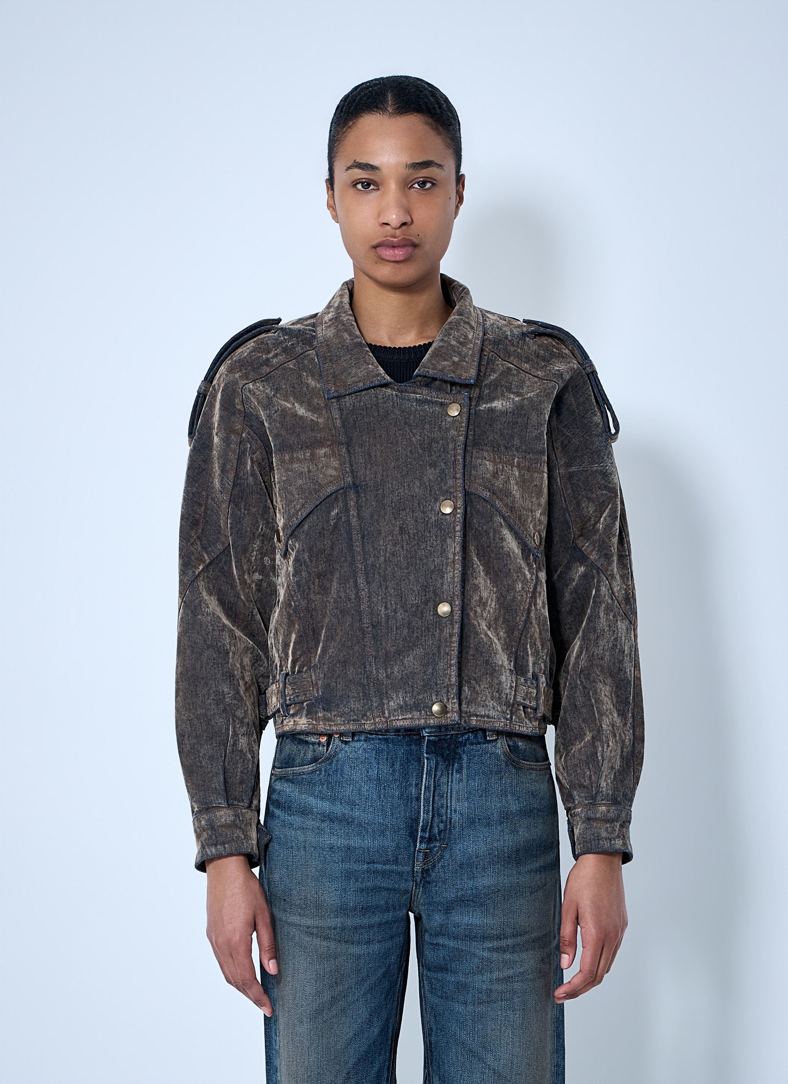 Vaquera Flocked Denim Jacket Size S / US 4 / IT 40 - 1 Thumbnail