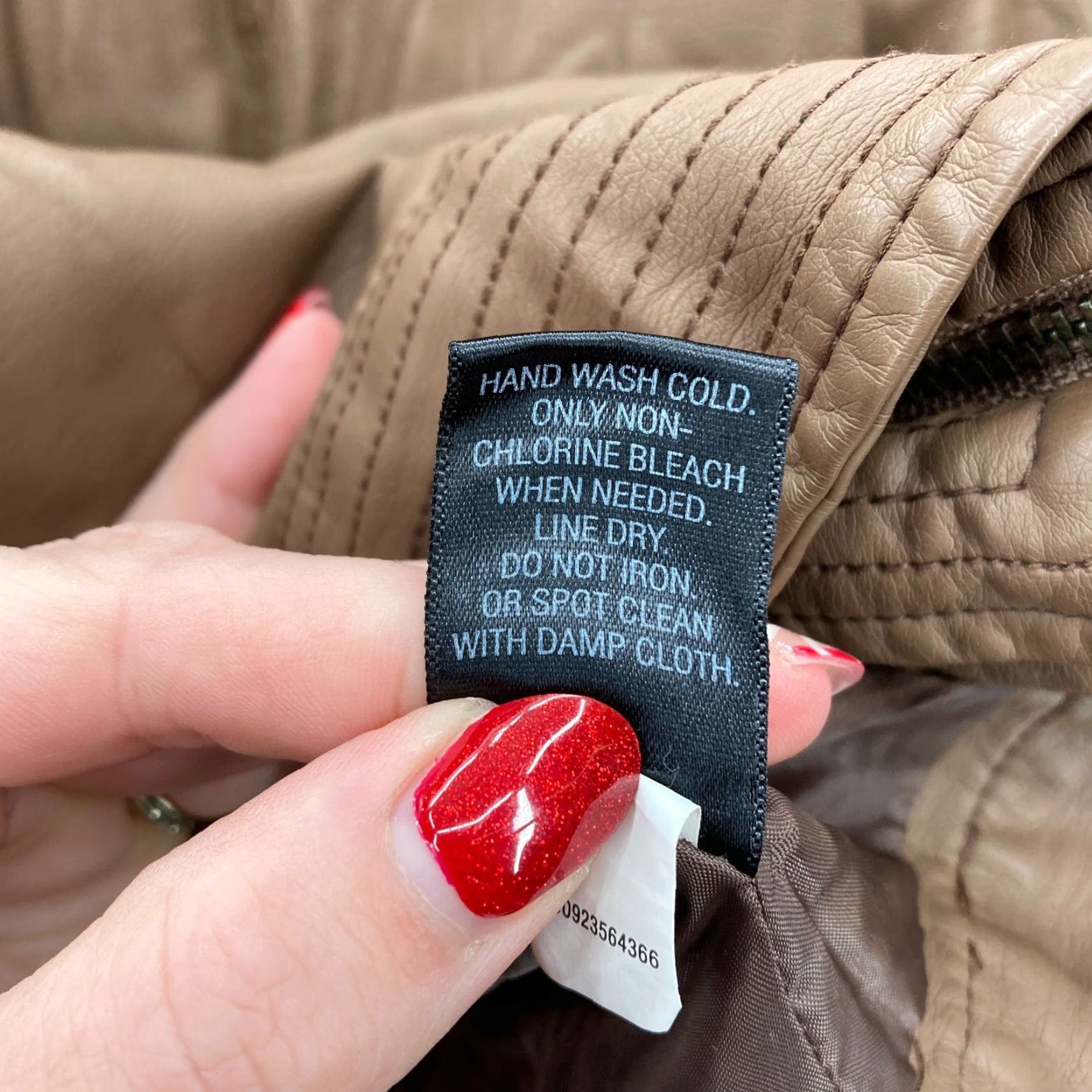 Apt. 9 Apt. 9 Faux Leather Motto Jacket Women's L Brown Bomber Full Zip Biker NWT Size L / US 10 / IT 46 - 6 Thumbnail