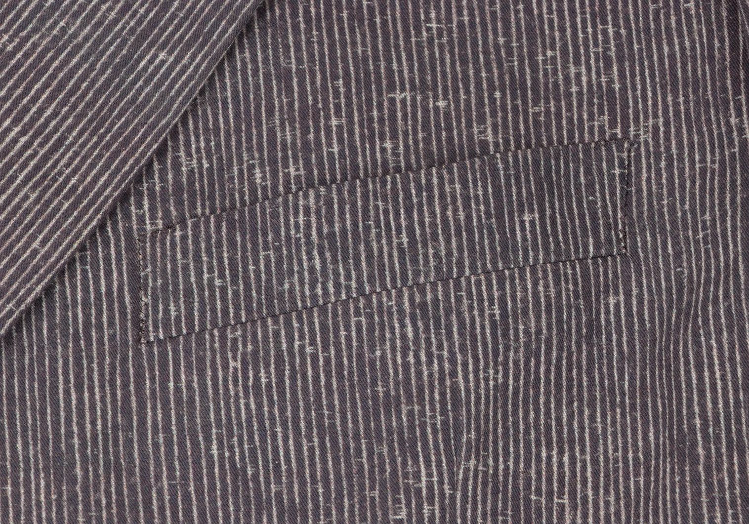 Issey Miyake Cotton Striped 3-Button Jacket in Purple, Size L Size US L / EU 52-54 / 3 - 6 Thumbnail