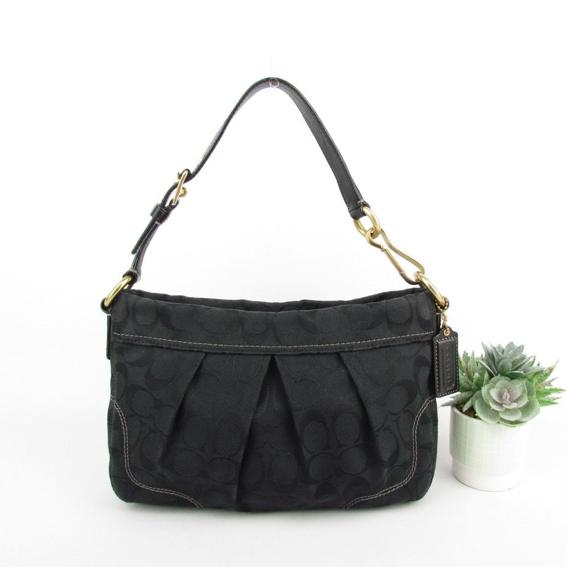 Authentic Coach Vintage Black Signature Bag