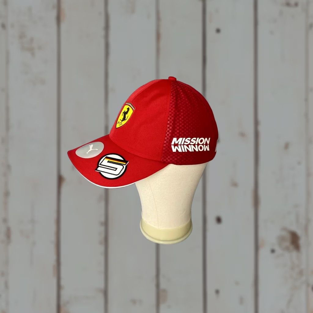 Puma Puma Mens Scuderia Ferrari F1 Red Panel Baseball Hat Sports Cap Size ONE SIZE - 1 Thumbnail